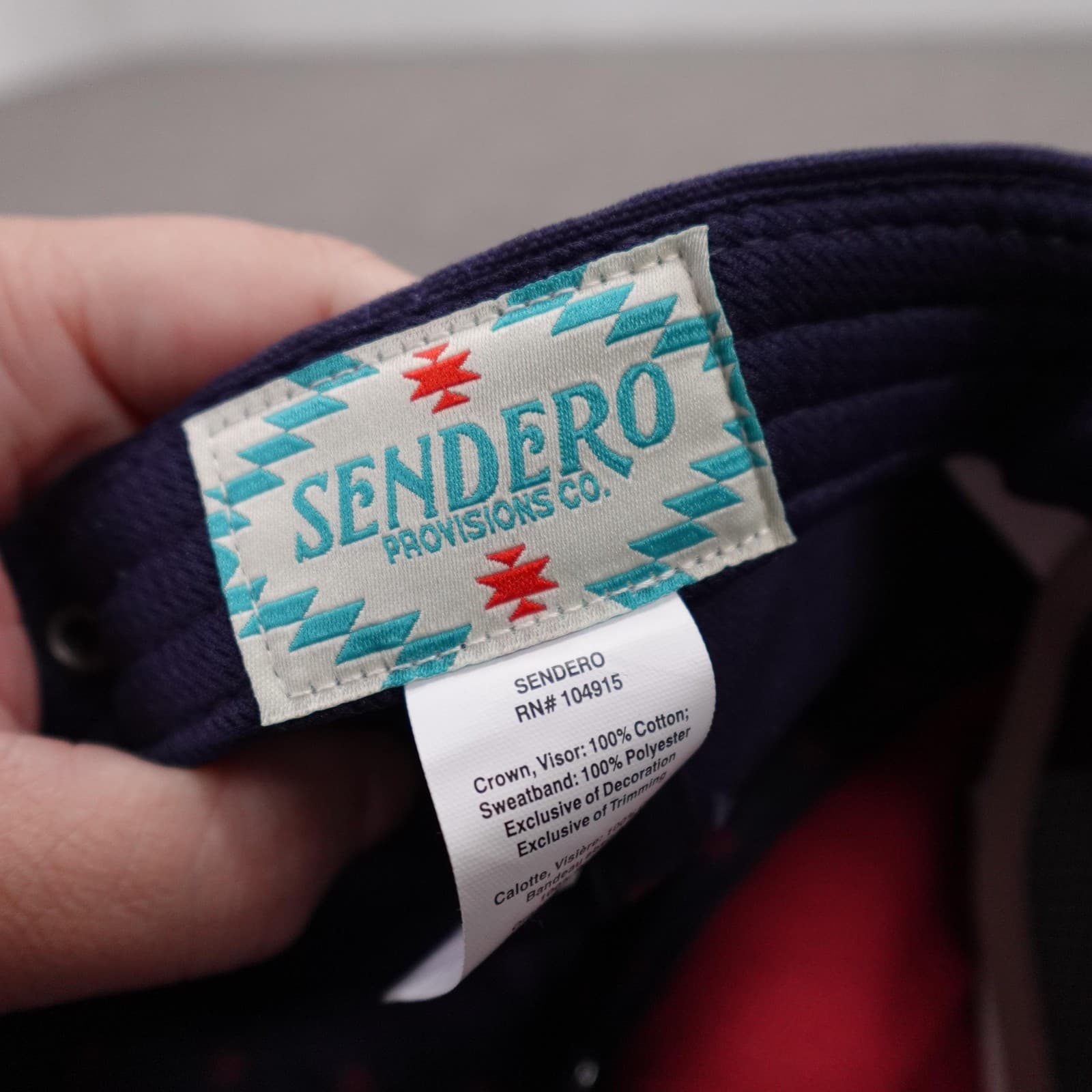 Sendero Provisions Co Hat Cap Strap Back Mens One Size Navy Good Neighbors Patch - Thumbnail 7