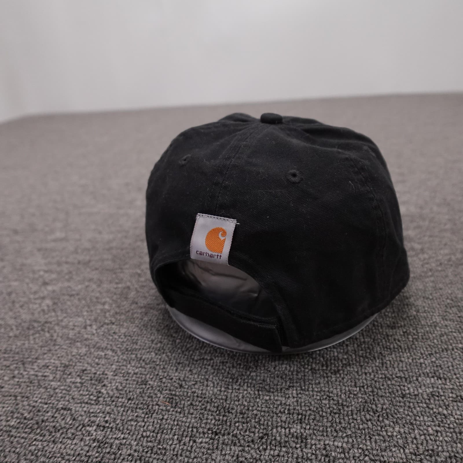 Carhartt Hat Cap Strap Back Mens One Size Black Canvas Baseball Workwear Logo - Thumbnail 4