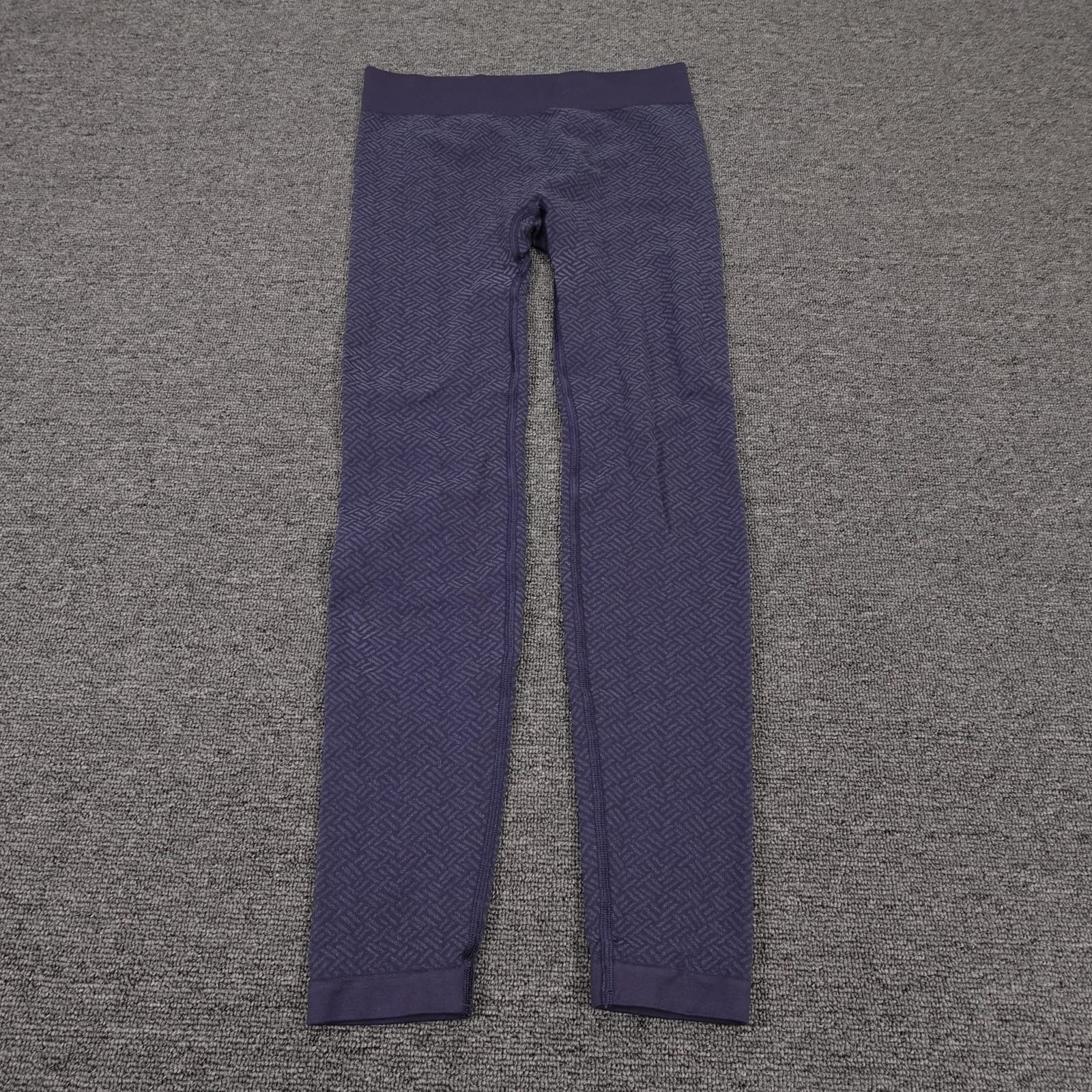 Title Nine Leggings Womens Small Purple Textured Knit High Rise Ankle Yoga - Thumbnail 2