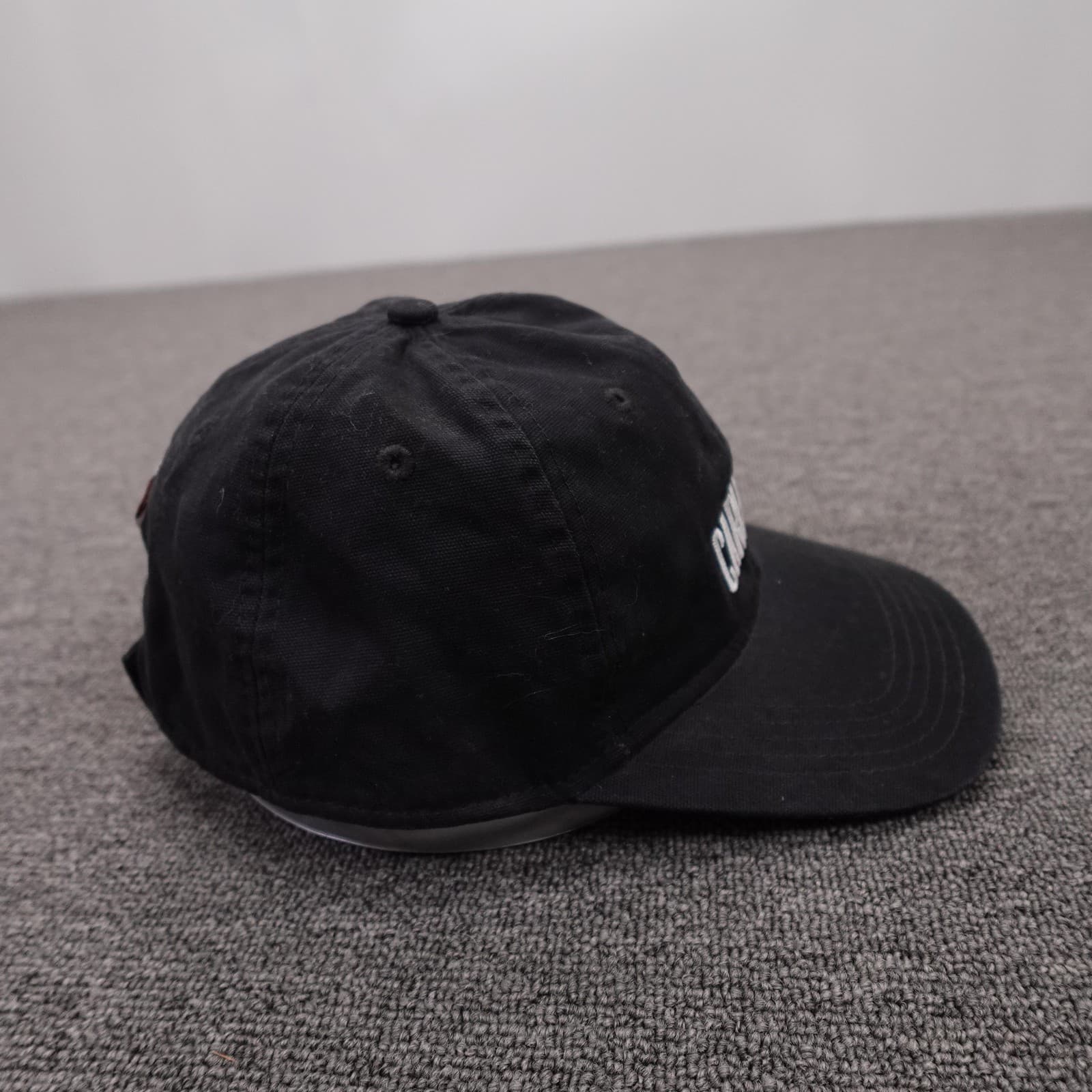 Carhartt Hat Cap Strap Back Mens One Size Black Canvas Baseball Workwear Logo - Thumbnail 5