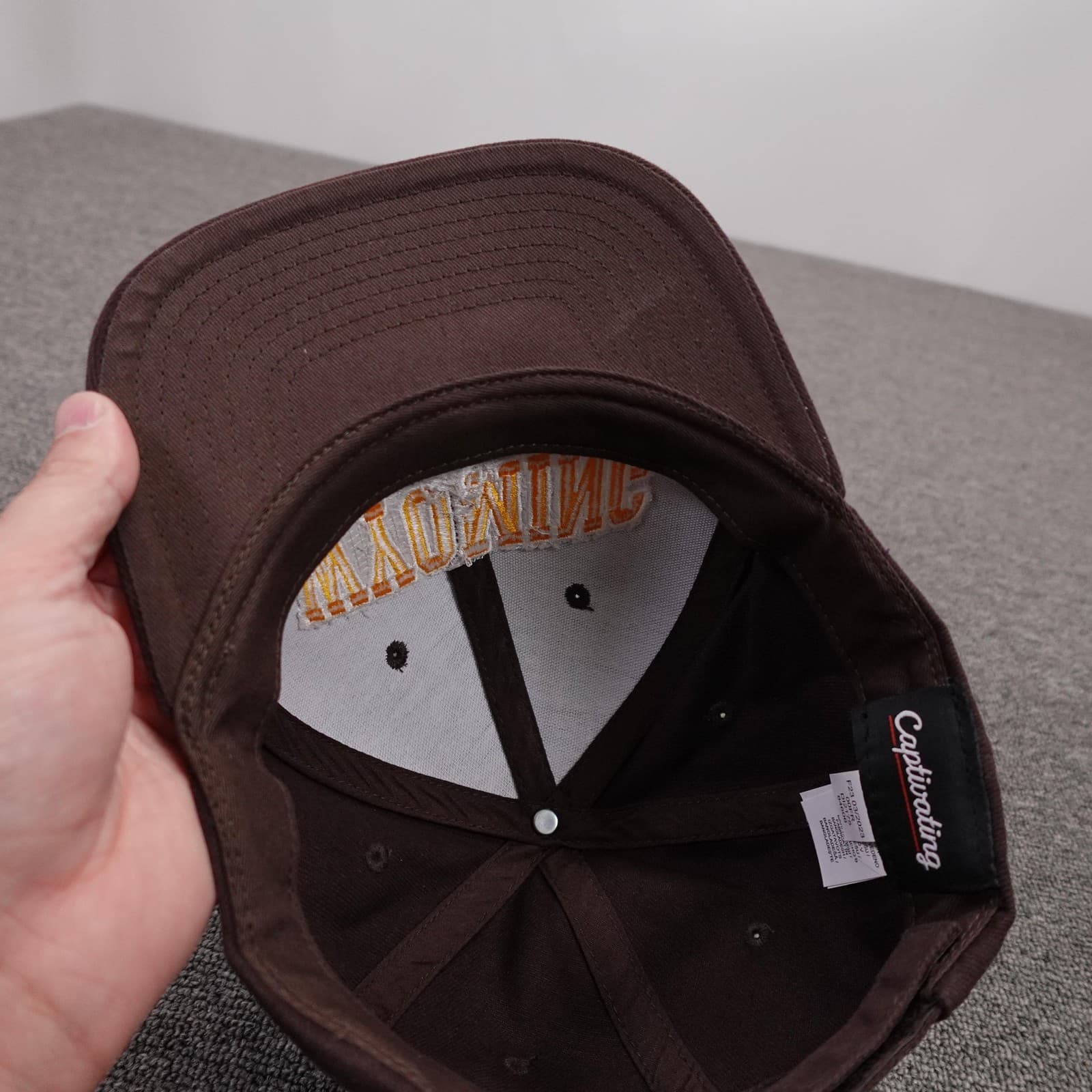 Wyoming Cowboys Hat Cap Strap Back Mens One Size Brown NCAA Football Captivating - Thumbnail 6