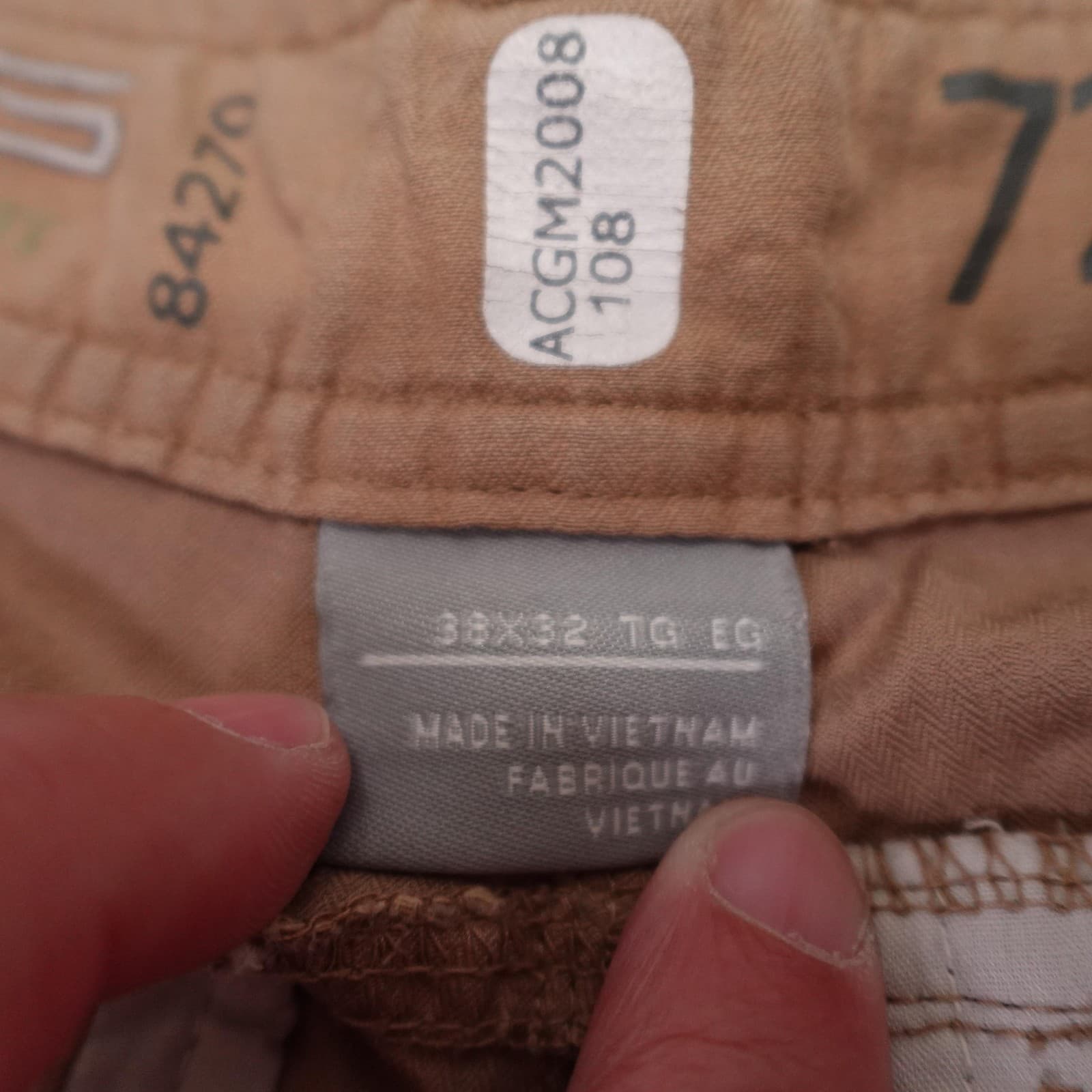 Vintage Nike ACG Convertible Cargo Pants Mens 38x32 Beige Baggy Y2K ACGM2008 - Thumbnail 5