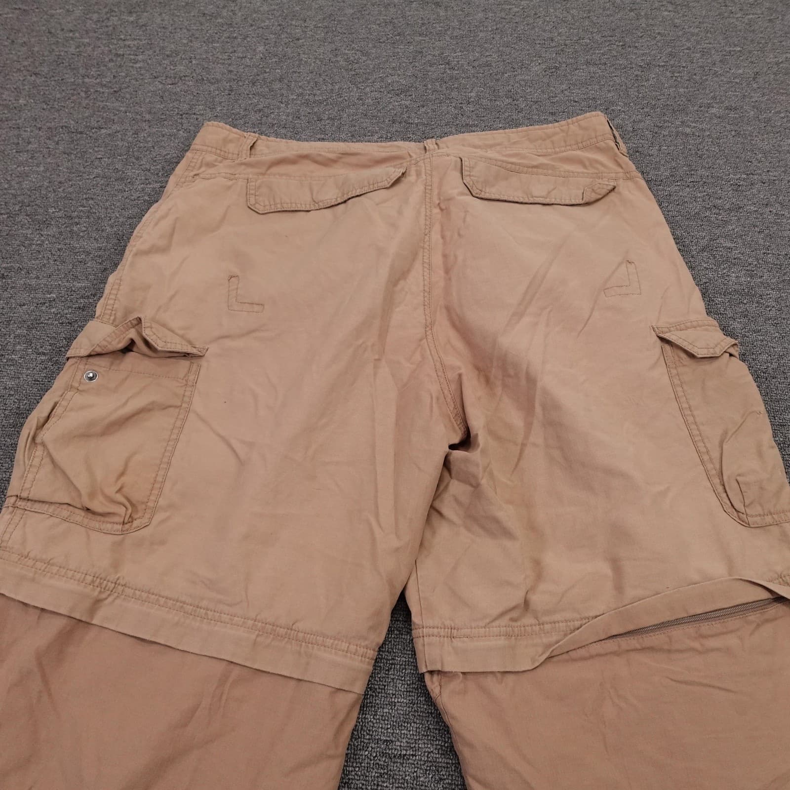 Vintage Nike ACG Convertible Cargo Pants Mens 38x32 Beige Baggy Y2K ACGM2008 - Thumbnail 11