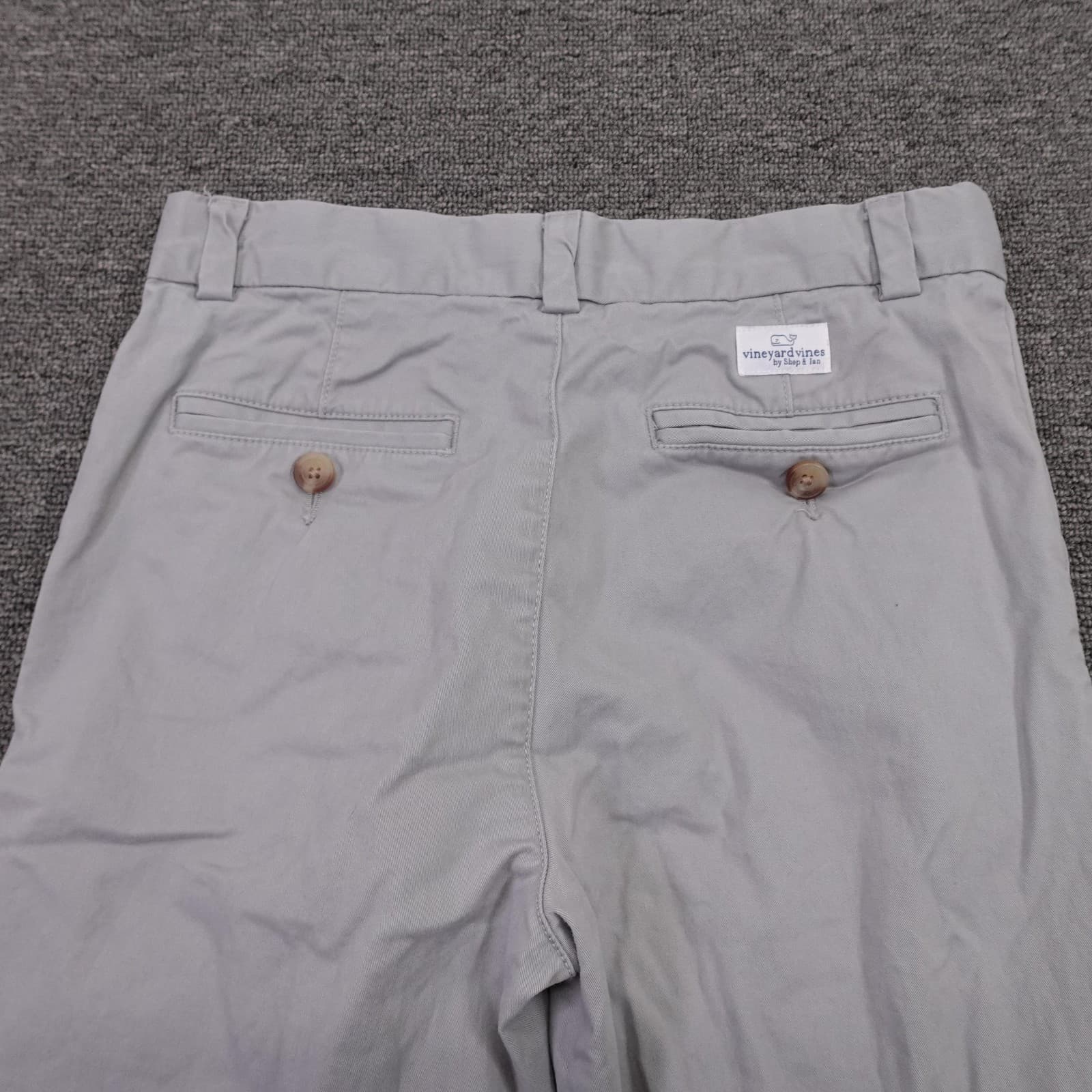 Vineyard Vines Pants Boys 12 Gray Chino Twill Stretch Straight Leg Casual - Thumbnail 4