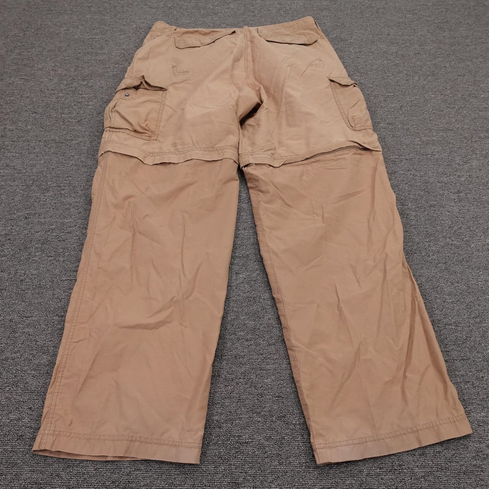 Vintage Nike ACG Convertible Cargo Pants Mens 38x32 Beige Baggy Y2K ACGM2008 - Thumbnail 10