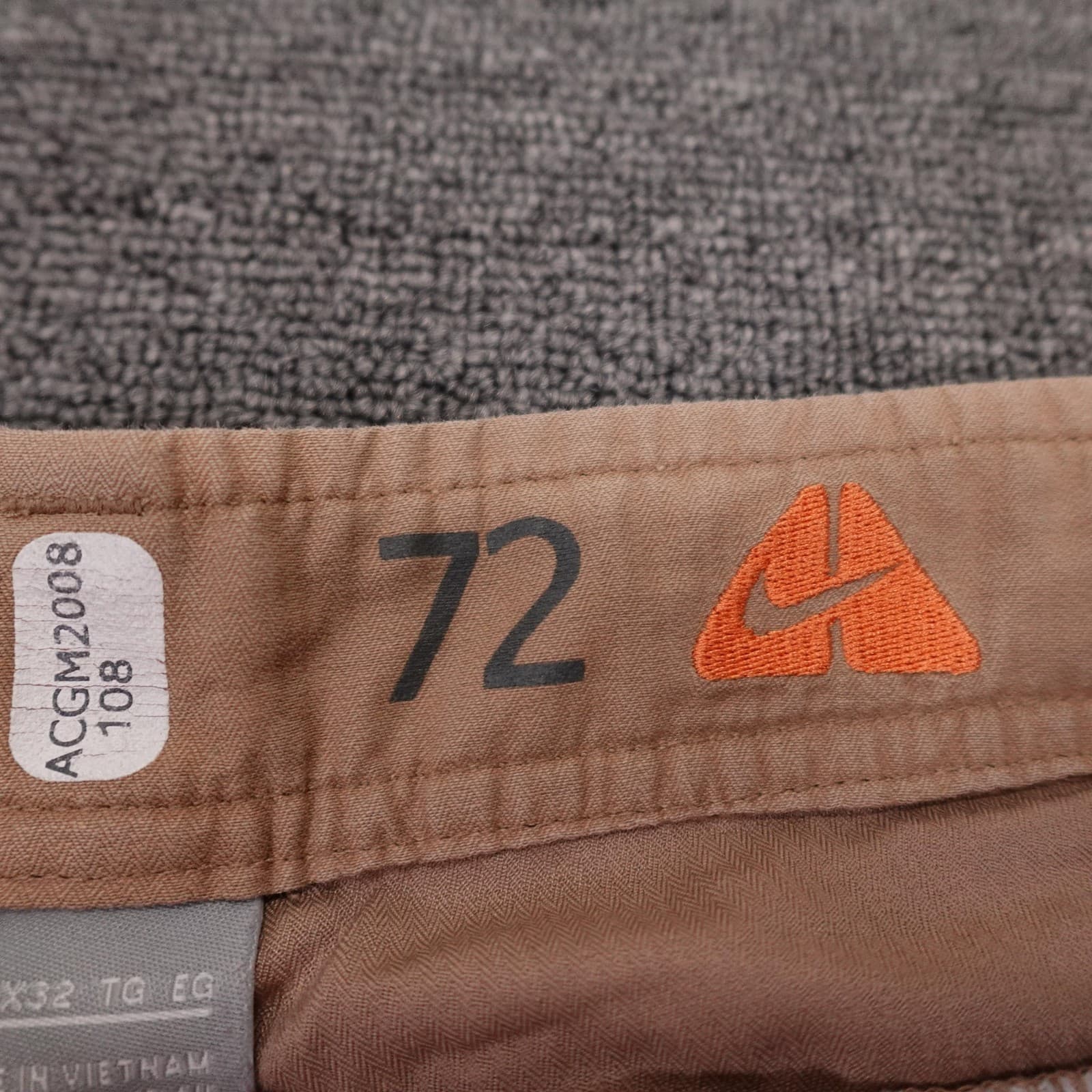Vintage Nike ACG Convertible Cargo Pants Mens 38x32 Beige Baggy Y2K ACGM2008 - Thumbnail 7