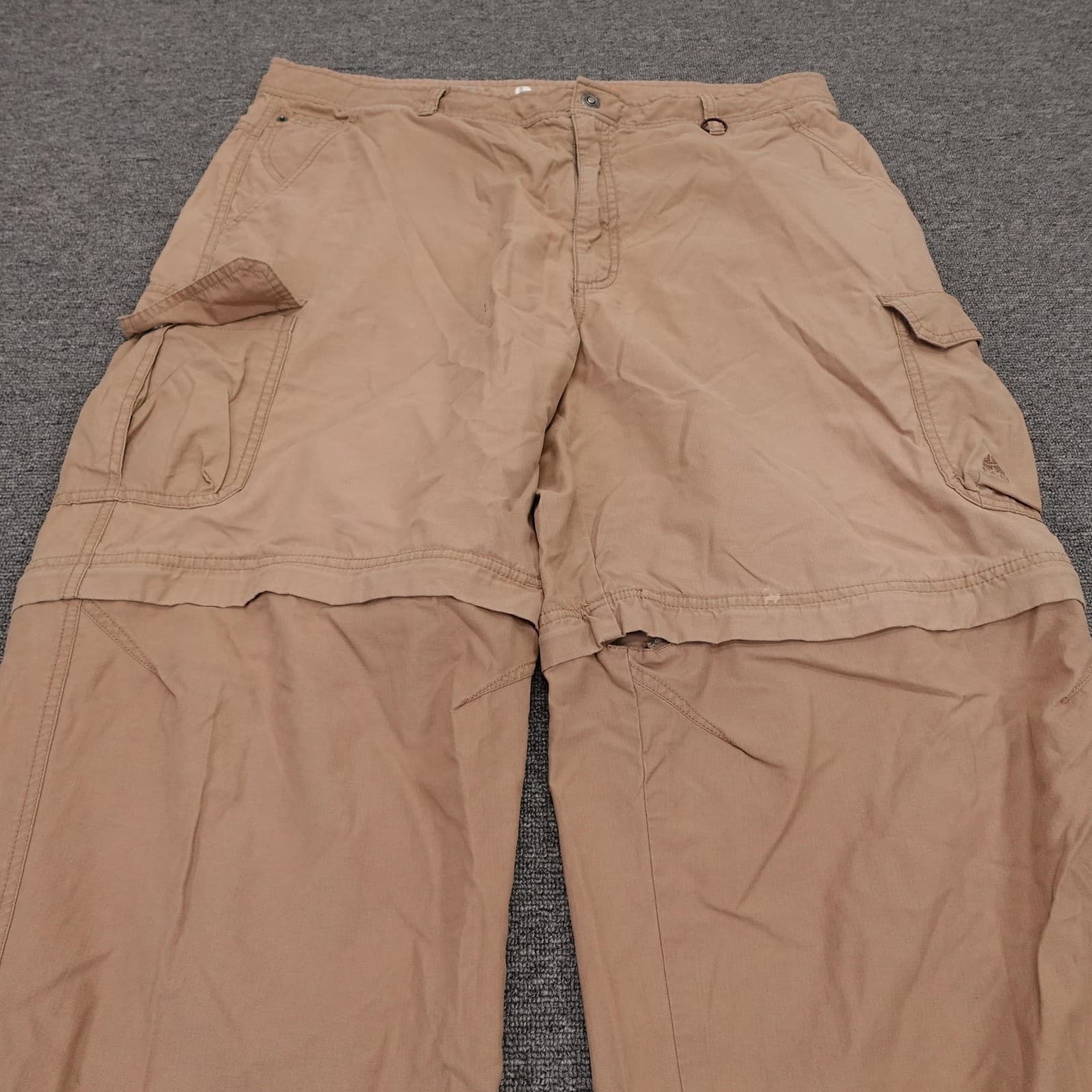Vintage Nike ACG Convertible Cargo Pants Mens 38x32 Beige Baggy Y2K ACGM2008 - Thumbnail 2