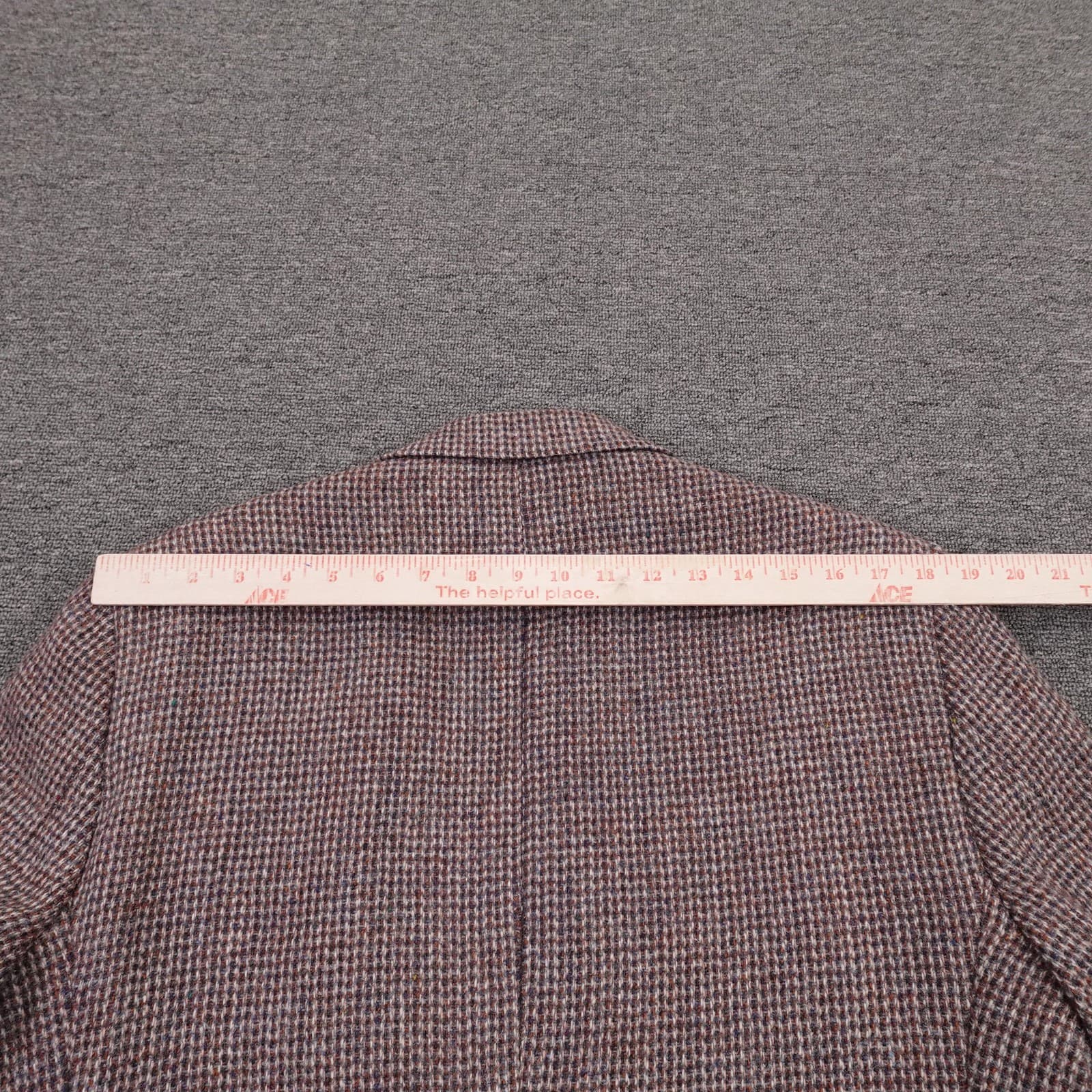 Harris Tweed Blazer Mens 42 Long Brown Check Wool Sport Coat Two Button USA - Thumbnail 10