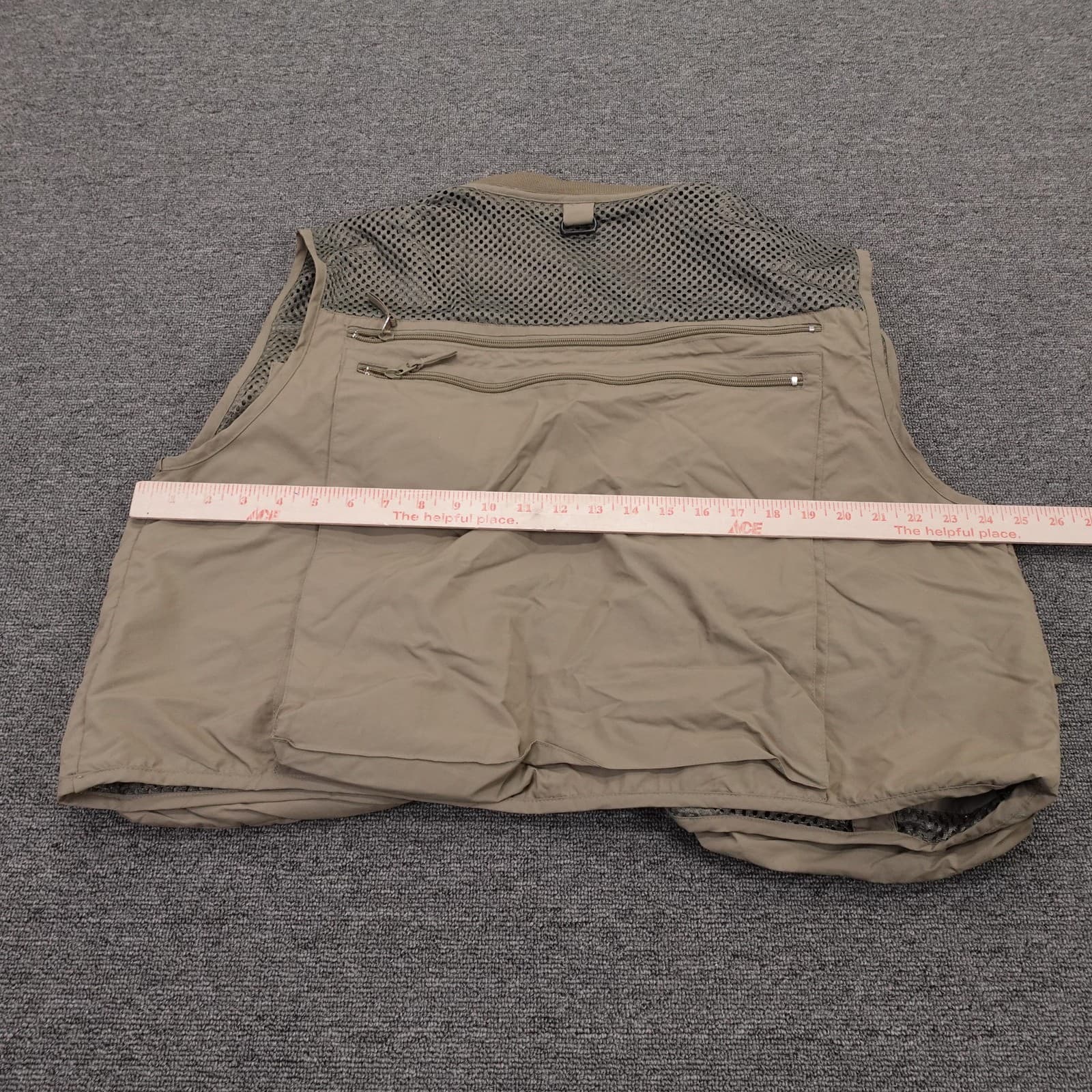 Sportsman's Warehouse Vest Mens Large Beige Nylon Mesh Fishing Utility HSW4051 - Thumbnail 5