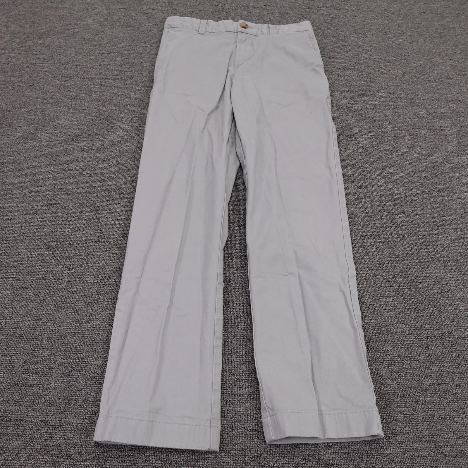 Vineyard Vines Pants Boys 12 Gray Chino Twill Stretch Straight Leg Casual