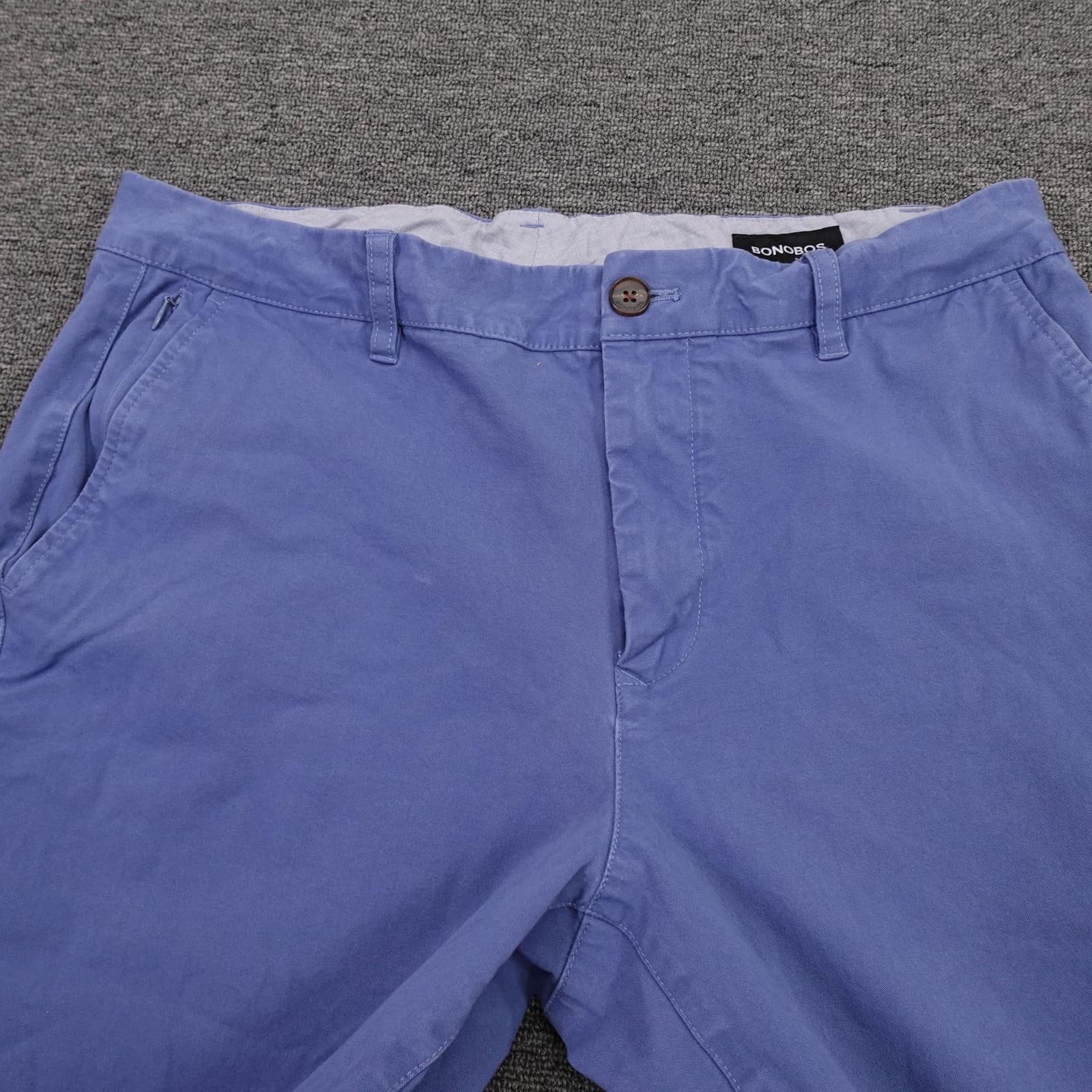 Bonobos Chino Pants Mens 34x29 Blue Athletic Fit Flat Front Straight Leg Casual - Thumbnail 2