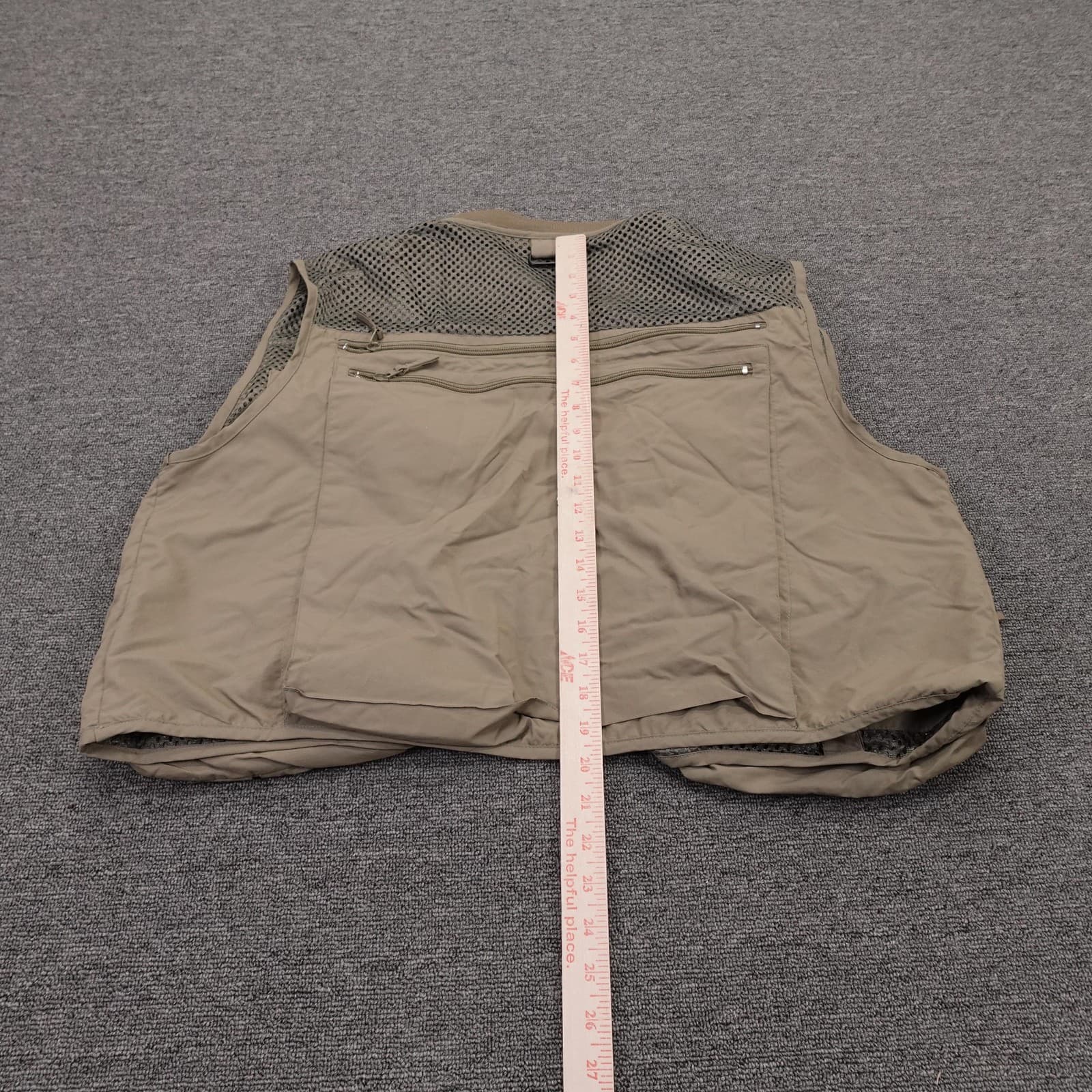 Sportsman's Warehouse Vest Mens Large Beige Nylon Mesh Fishing Utility HSW4051 - Thumbnail 6