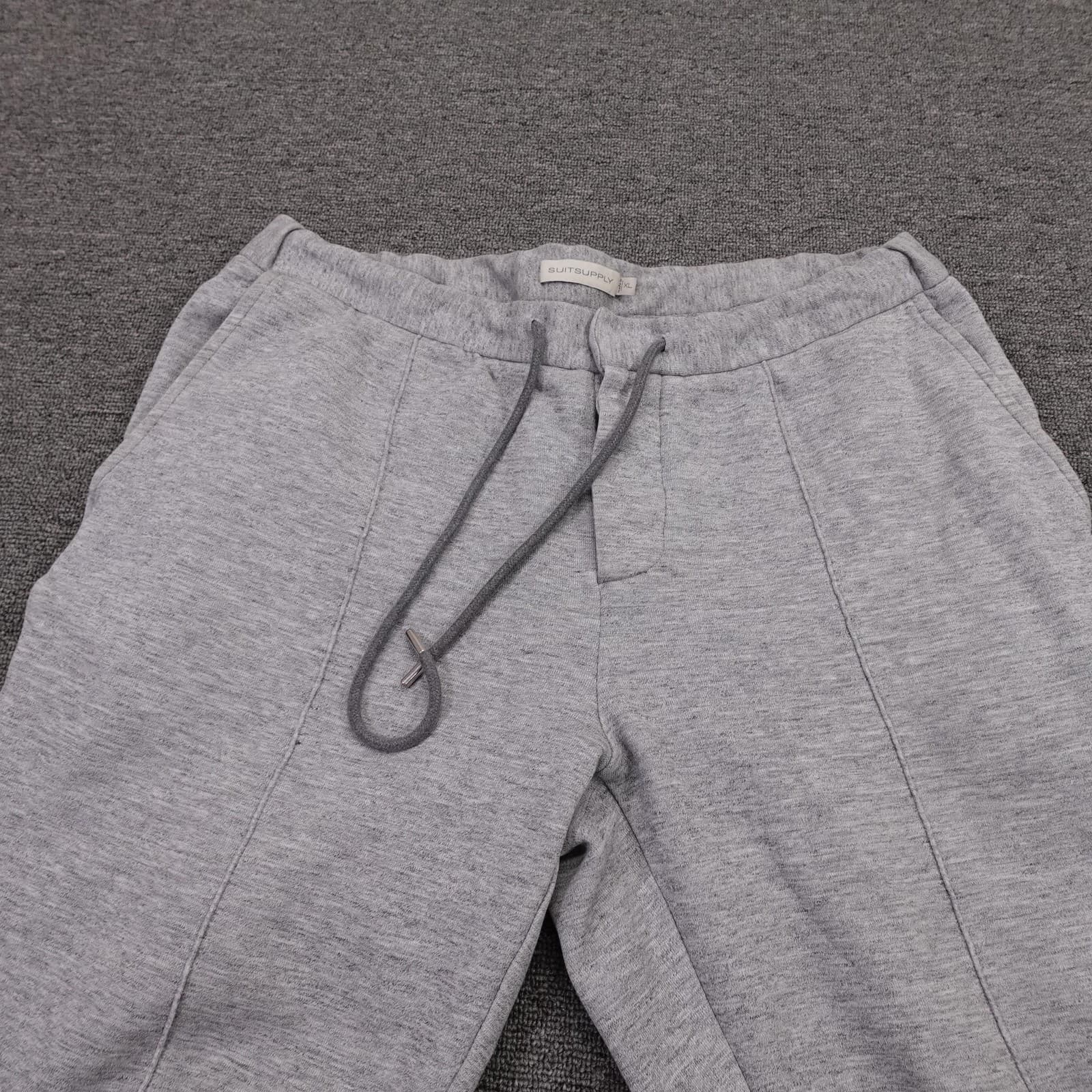 Suitsupply Pants Mens 34x27 Gray Fleece Jogger Sweatpants Elastic Waist Pockets - Thumbnail 2