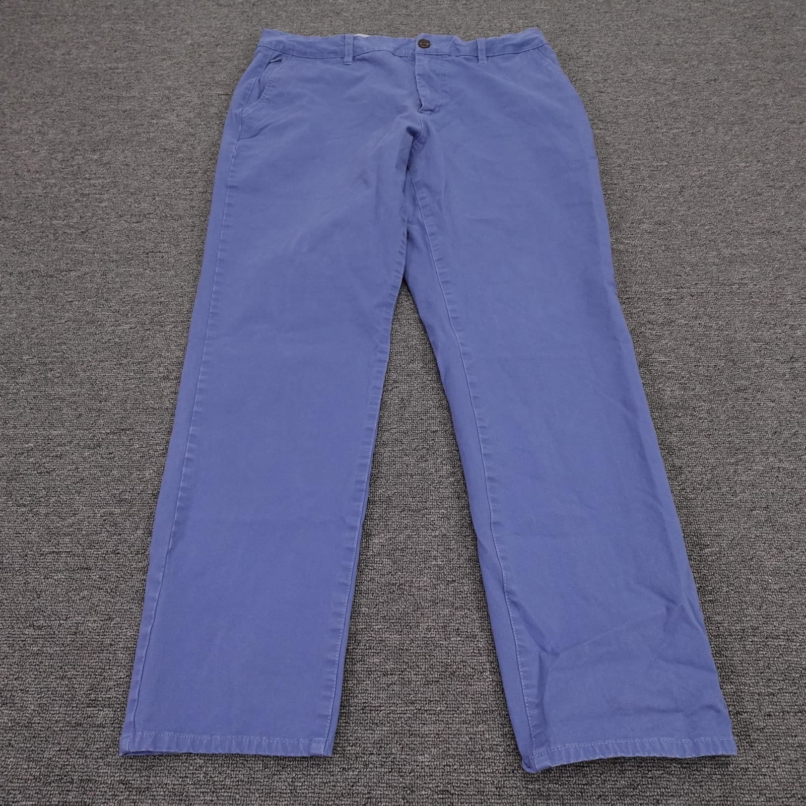 Bonobos Chino Pants Mens 34x29 Blue Athletic Fit Flat Front Straight Leg Casual