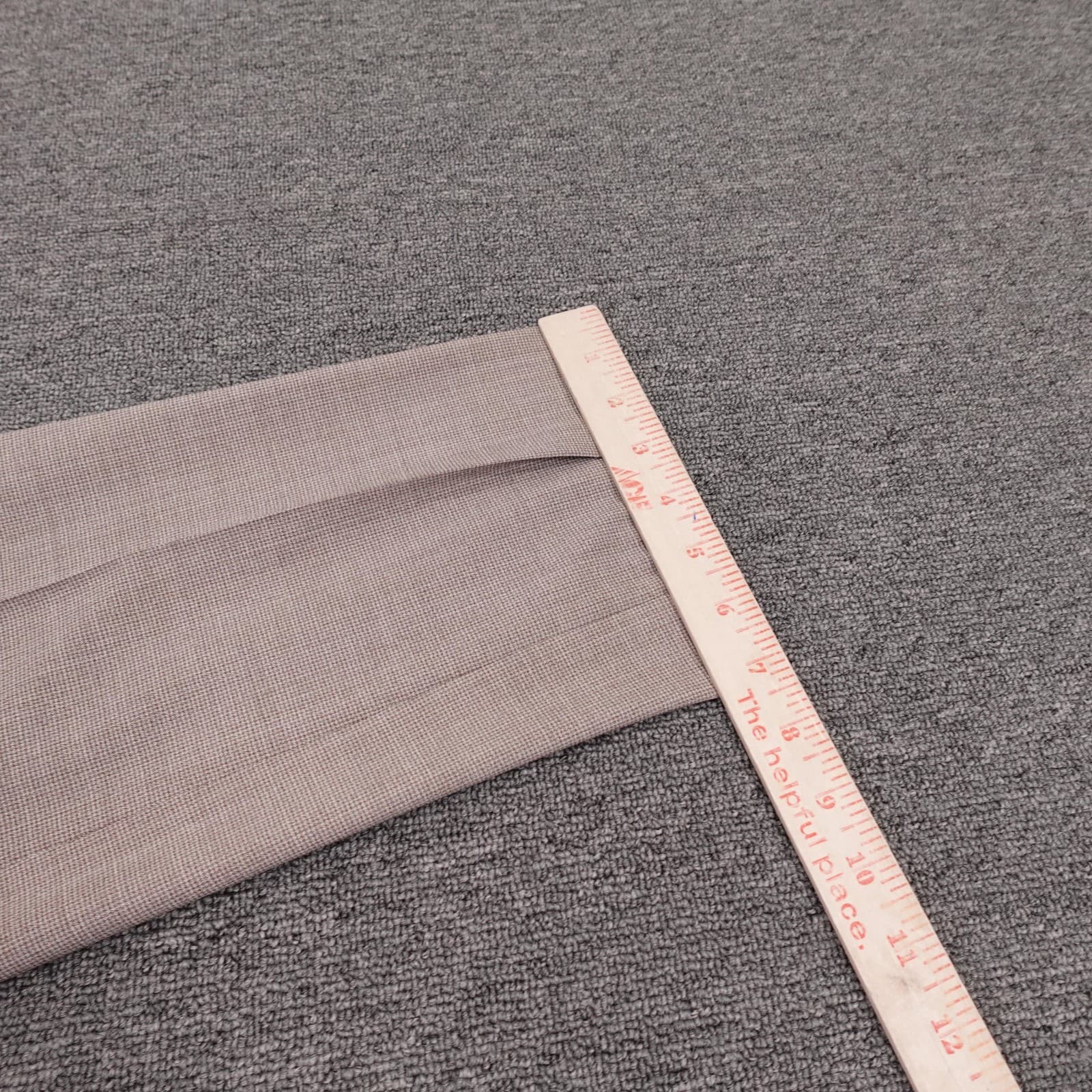 Boss Pants Mens 38x34 Beige Virgin Wool Check Flat Front Lined Dress Formal - Thumbnail 12