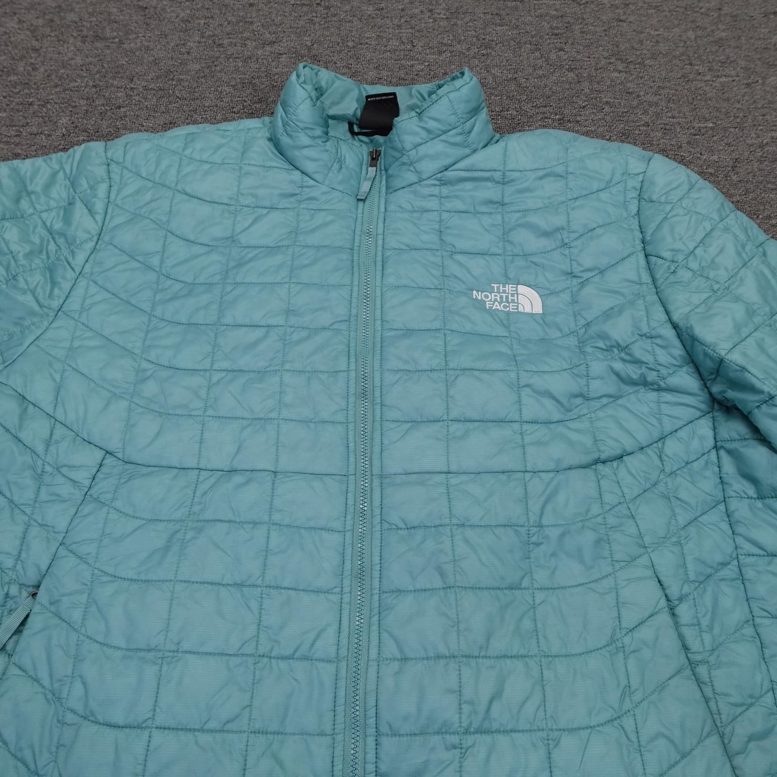 The North Face ThermoBall Eco Jacket Mens Large Blue Puffer Insulated Zip - Thumbnail 2