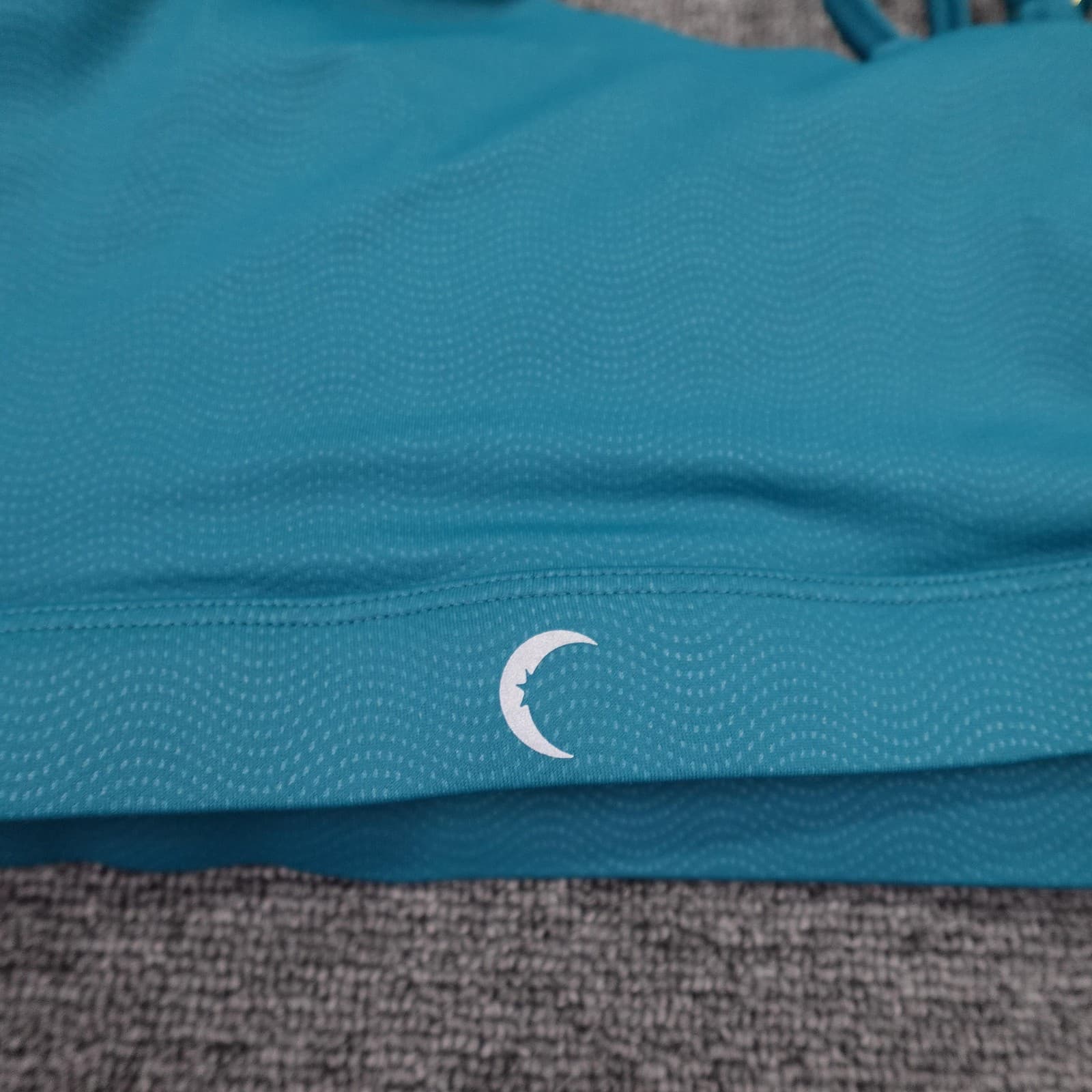 Sports Bra Womens Medium Blue One Shoulder Strappy Crescent Moon Yoga Athletic - Thumbnail 3