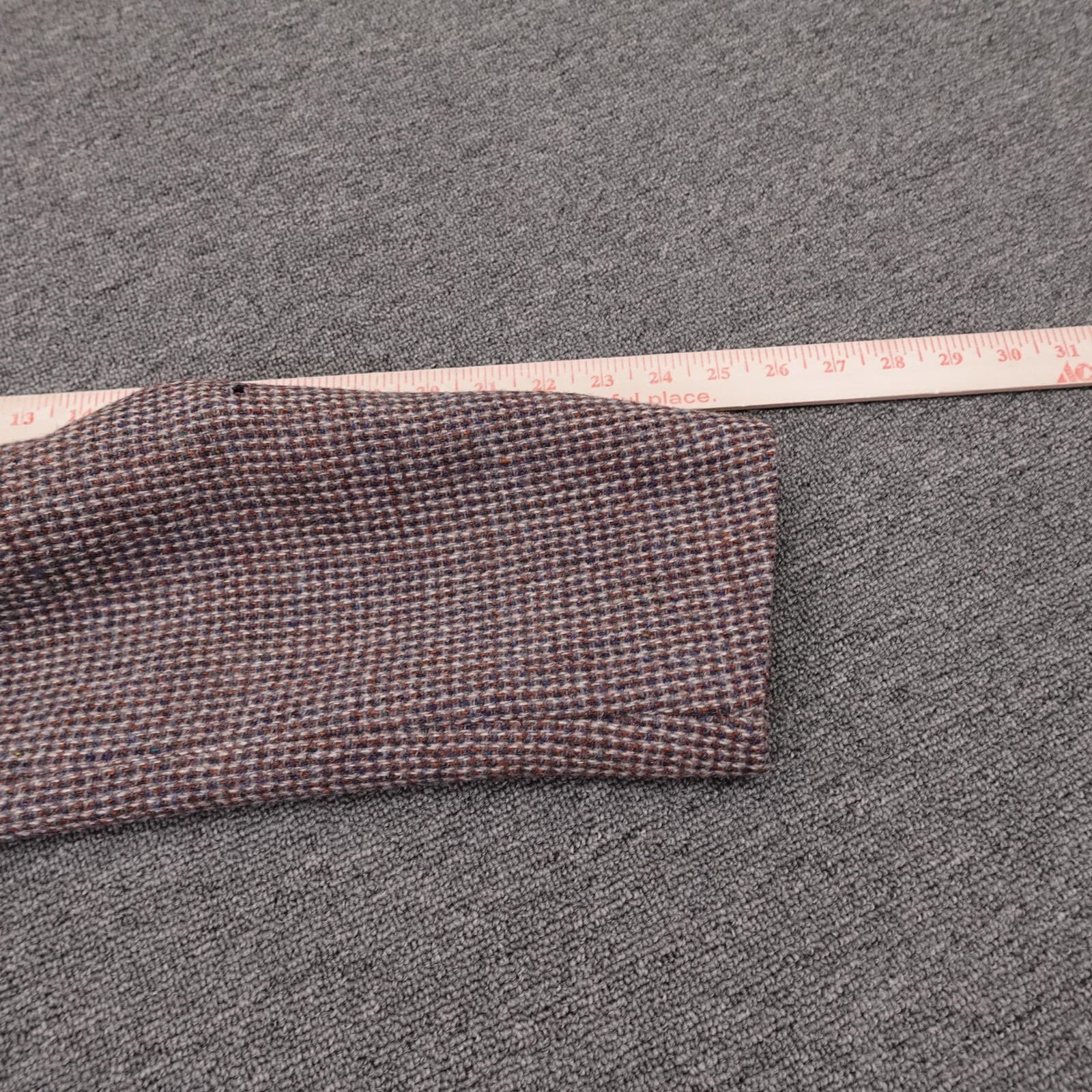Harris Tweed Blazer Mens 42 Long Brown Check Wool Sport Coat Two Button USA - Thumbnail 12