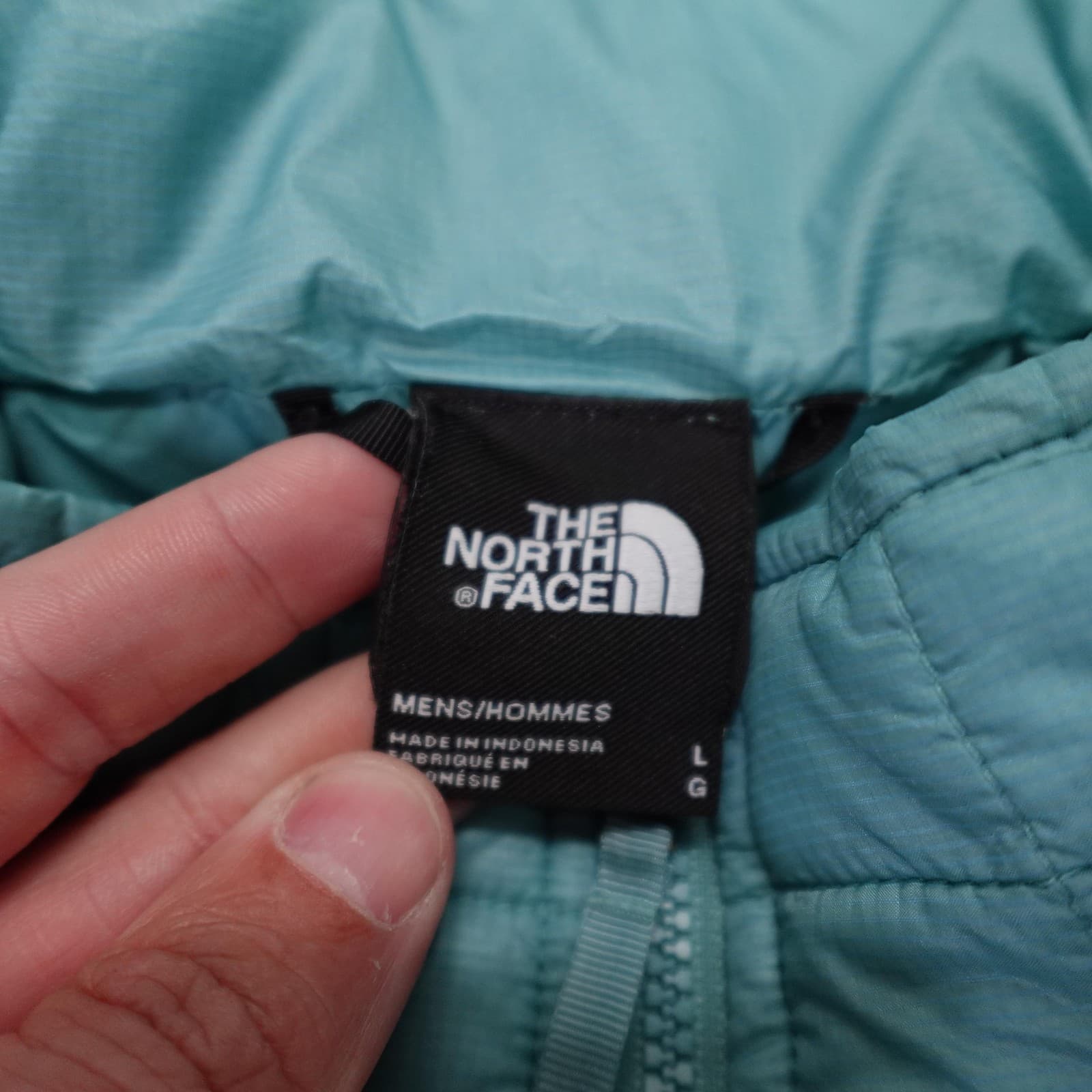 The North Face ThermoBall Eco Jacket Mens Large Blue Puffer Insulated Zip - Thumbnail 3