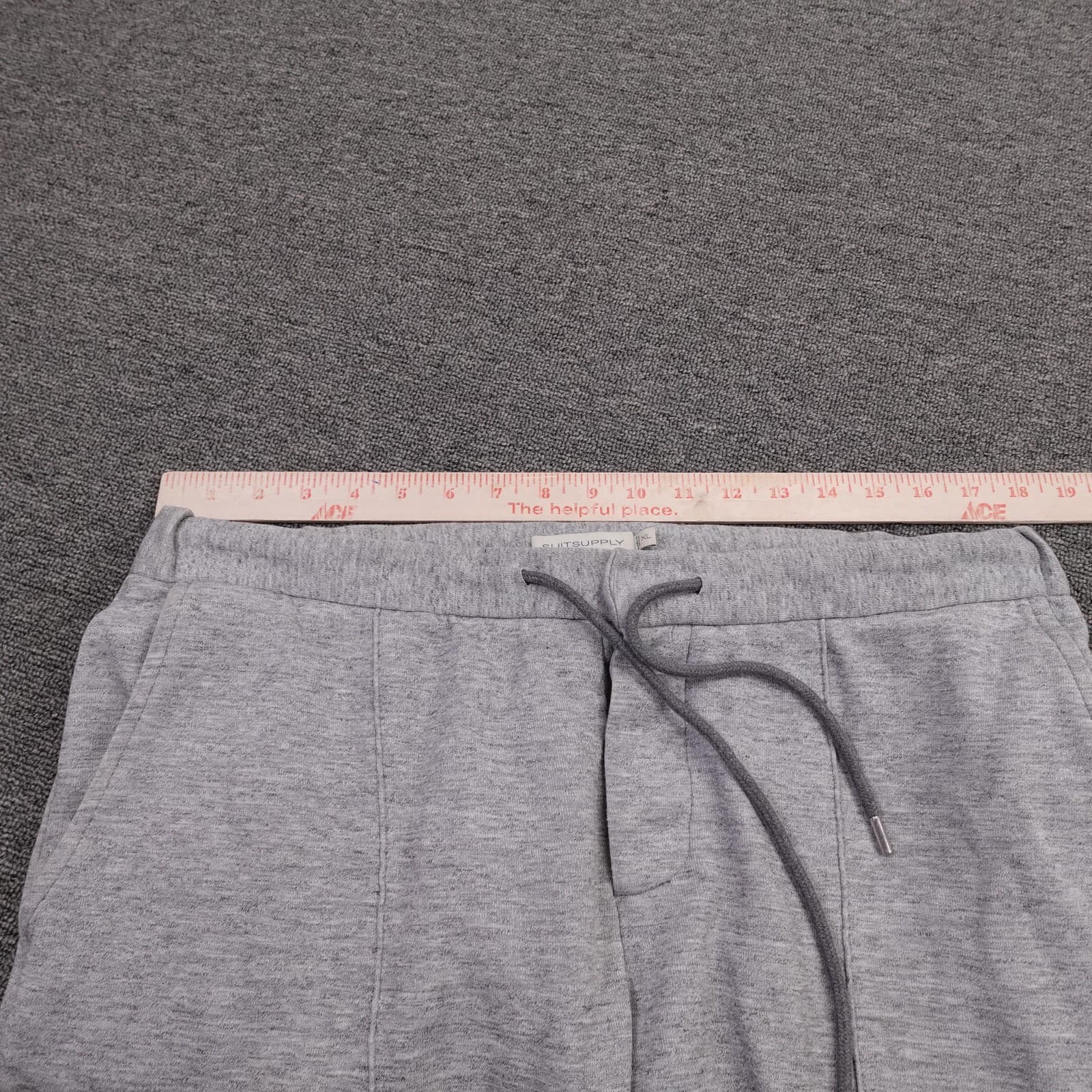 Suitsupply Pants Mens 34x27 Gray Fleece Jogger Sweatpants Elastic Waist Pockets - Thumbnail 5