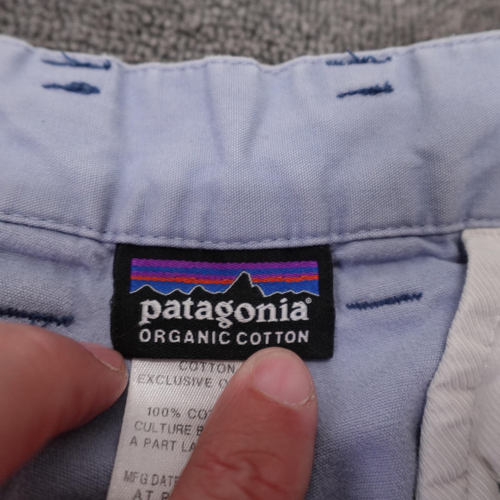 Patagonia Shorts Mens 33 Blue Organic Cotton Chino Canvas 11 Inseam Casual - Thumbnail 4