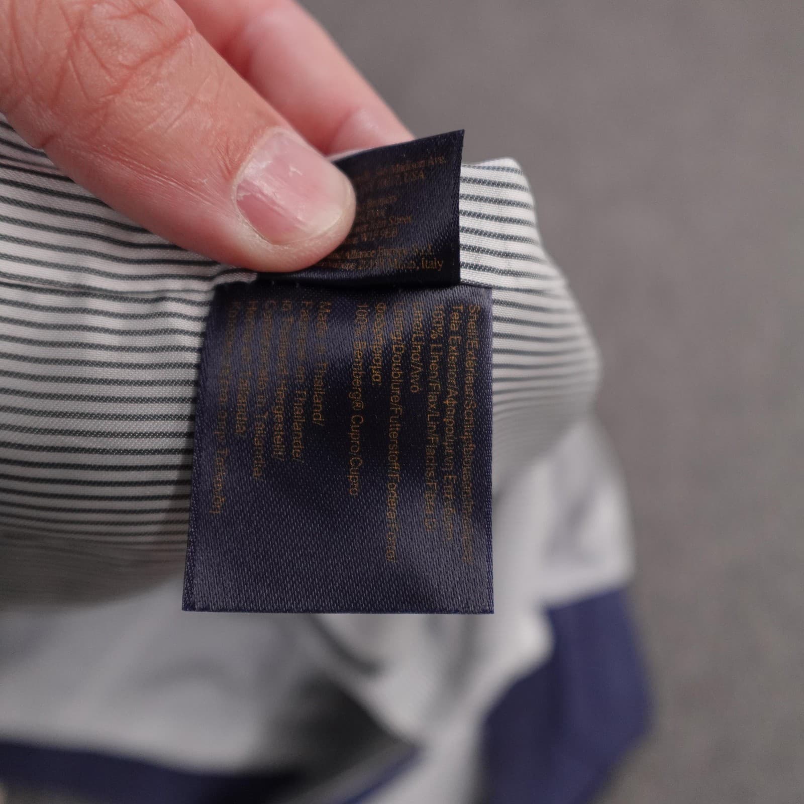 Brooks Brothers Suit Vest Mens 43R Blue Linen Madison Belted Wedding Business - Thumbnail 7