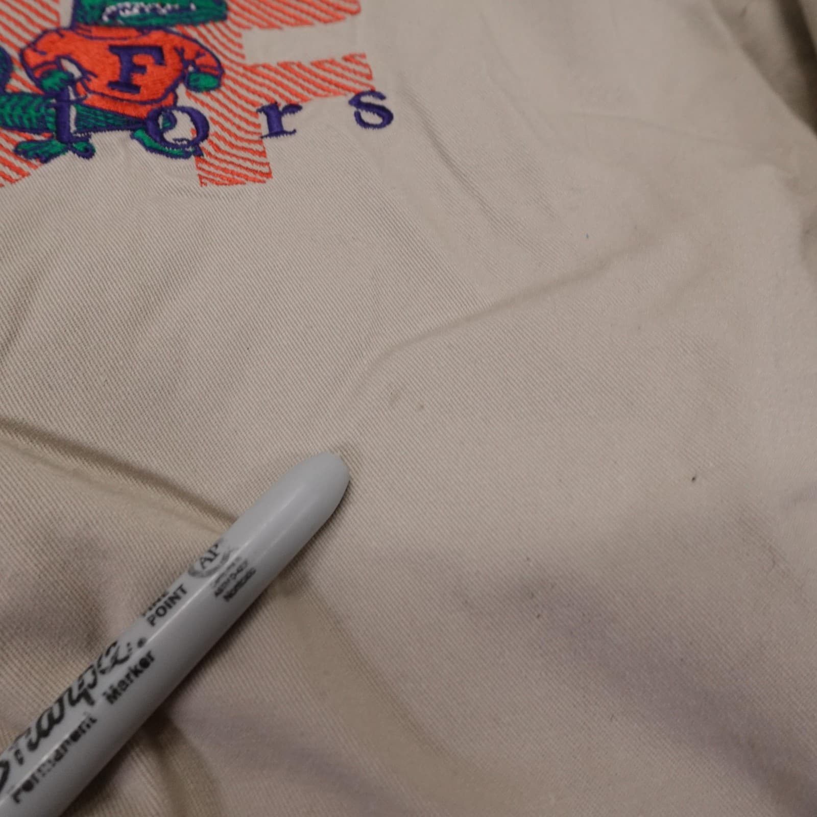 Vintage Florida Gators Jacket Mens XL Beige NCAA Football The Game UF 90s - Thumbnail 5