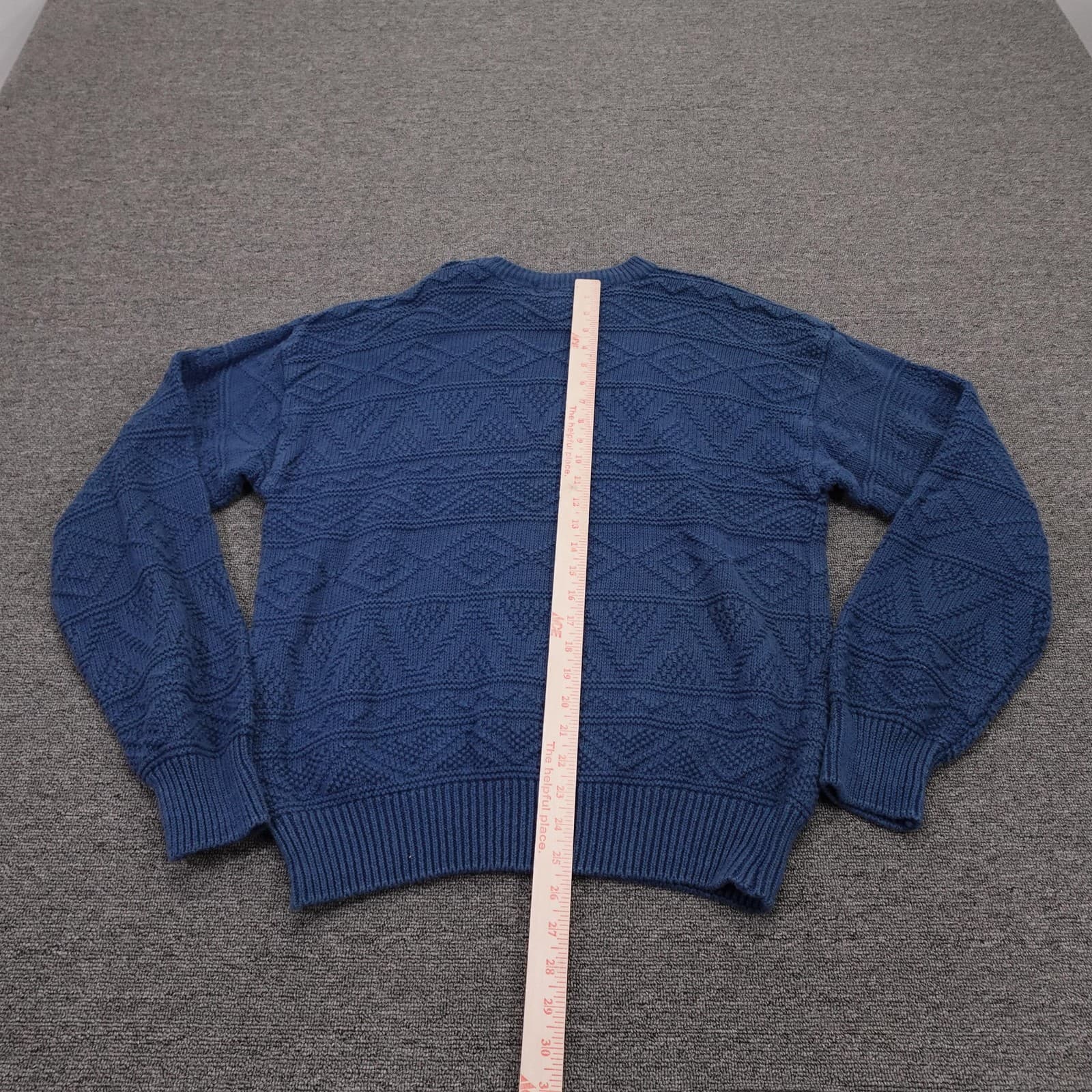 Vintage American Eagle Outfitters Sweater Mens Large Blue Geometric Knit - Thumbnail 5