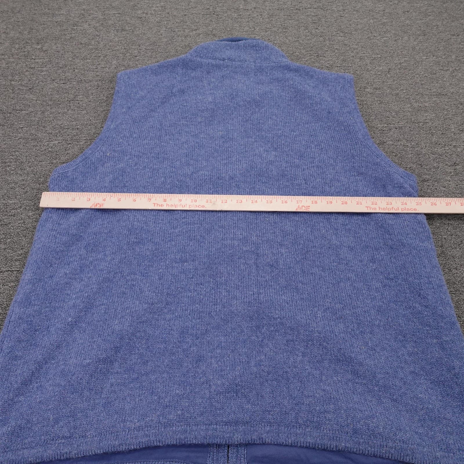 Aran Sweater Market Vest Mens 2XL Blue Wool Full Zip Cable Knit Lined Ireland - Thumbnail 6