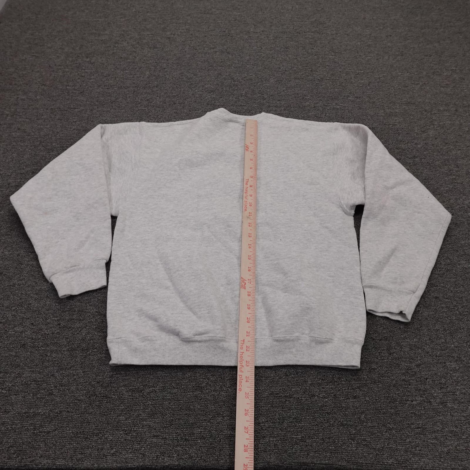 Vintage Fruit Of The Loom Sweatshirt Mens Medium Gray Lifeguard Graphic 90s - Thumbnail 6