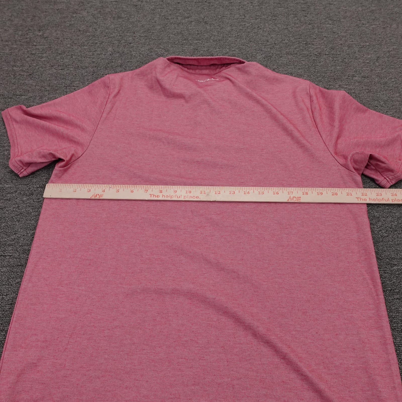 Travis Mathew Polo Shirt Mens Large Pink Heather Pima Cotton Jersey Golf Top - Thumbnail 4