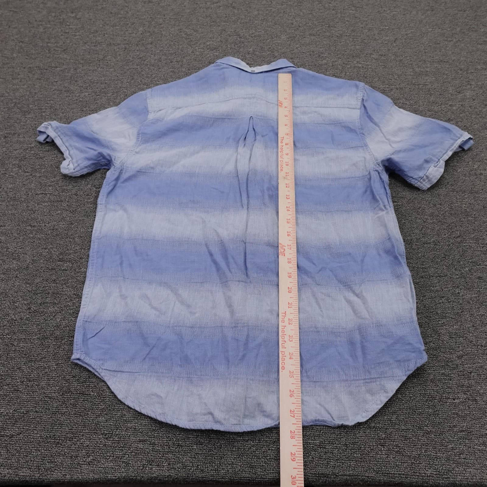 Tommy Bahama Shirt Mens Medium Blue Stripe Short Sleeve Button Up Cotton Casual - Thumbnail 7