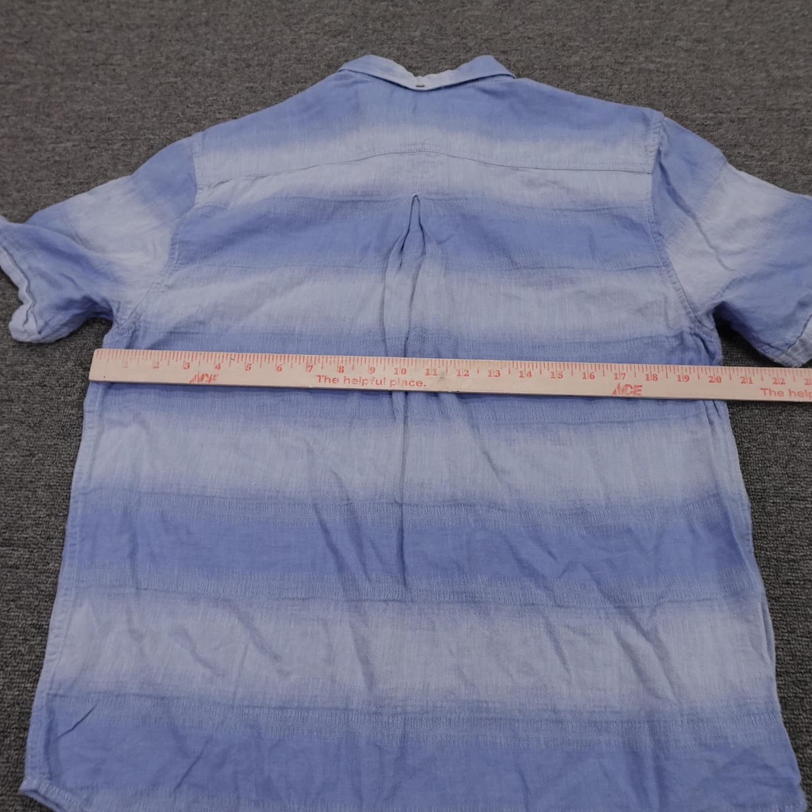 Tommy Bahama Shirt Mens Medium Blue Stripe Short Sleeve Button Up Cotton Casual - Thumbnail 6