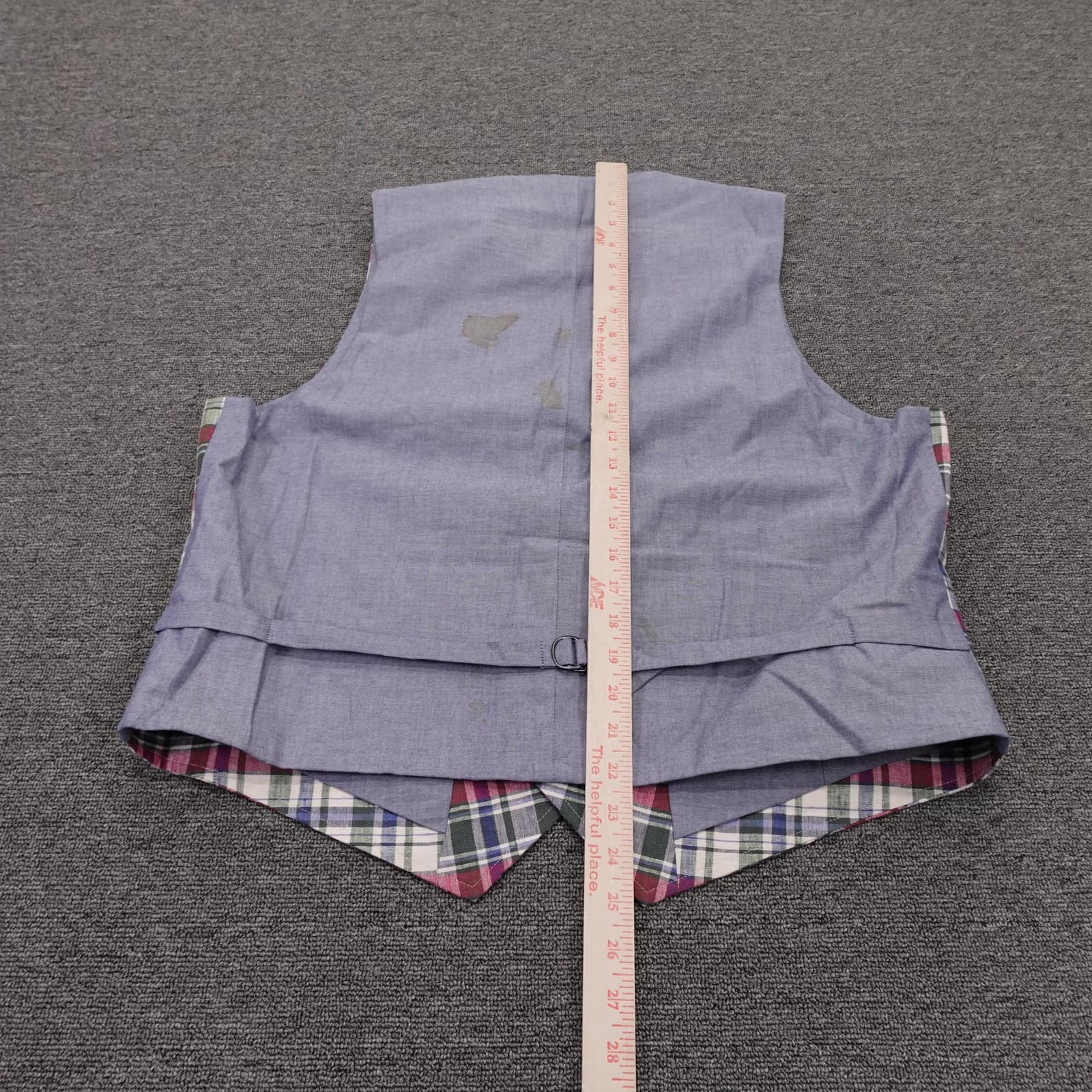 Brooks Brothers Suit Vest Mens 44 Multicolor Plaid Linen Baird McNutt Madison - Thumbnail 7