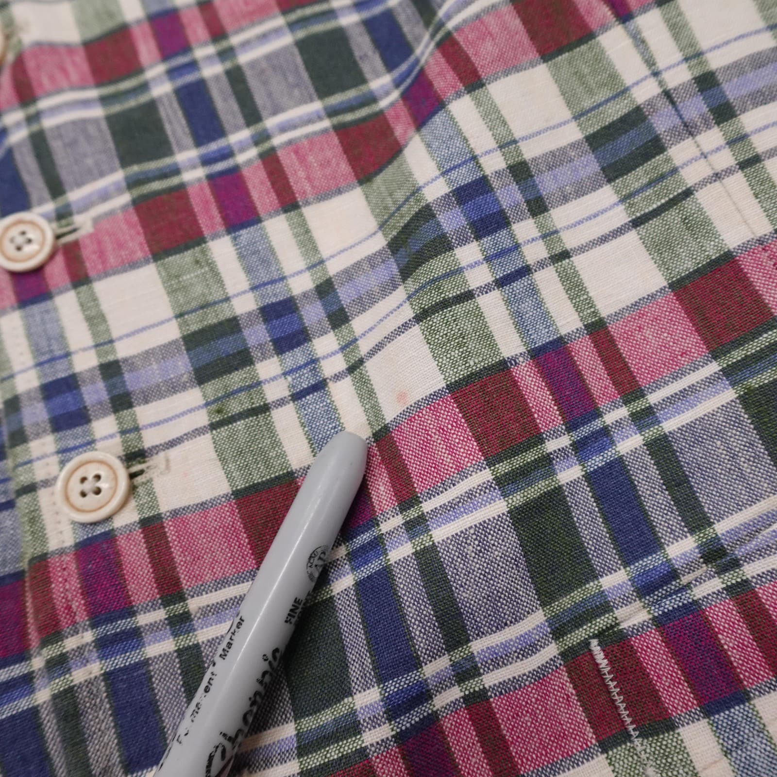 Brooks Brothers Suit Vest Mens 44 Multicolor Plaid Linen Baird McNutt Madison - Thumbnail 4