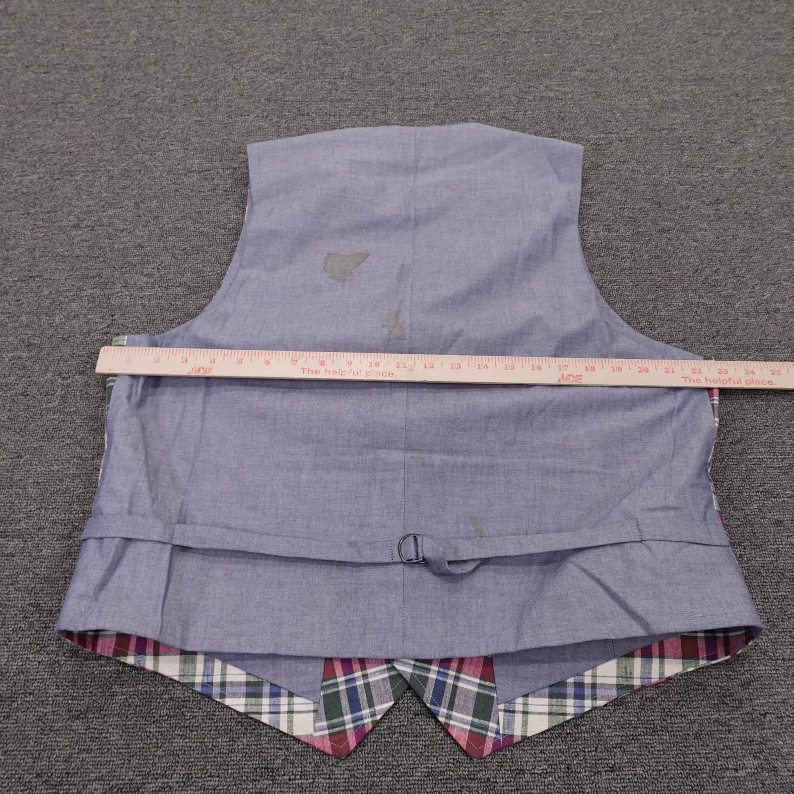 Brooks Brothers Suit Vest Mens 44 Multicolor Plaid Linen Baird McNutt Madison - Thumbnail 6