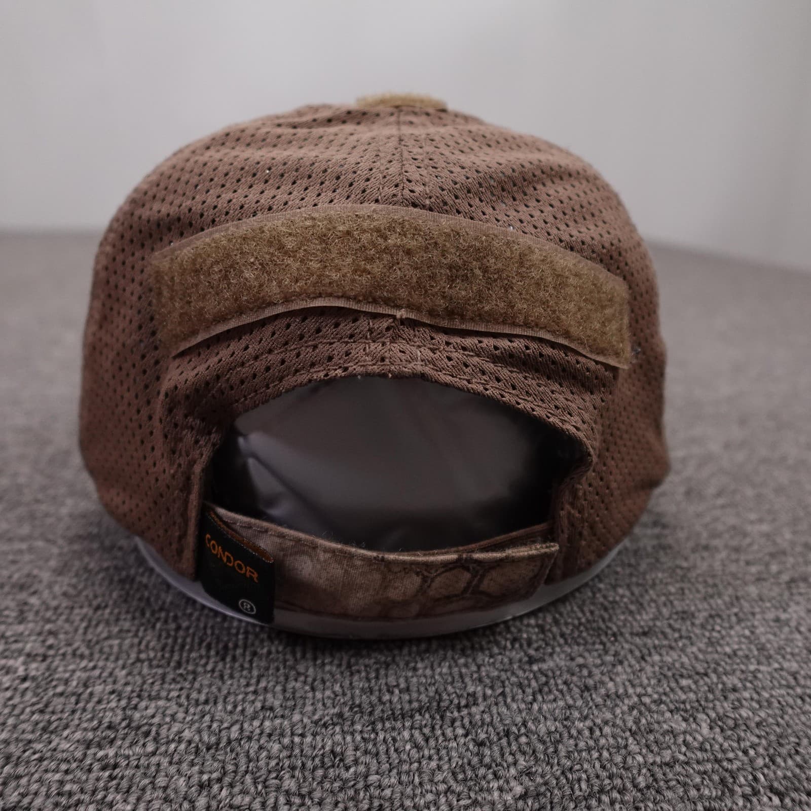 Condor Hat Cap Strap Back Mens One Size Brown Camo Patch Tactical Mesh Baseball - Thumbnail 4
