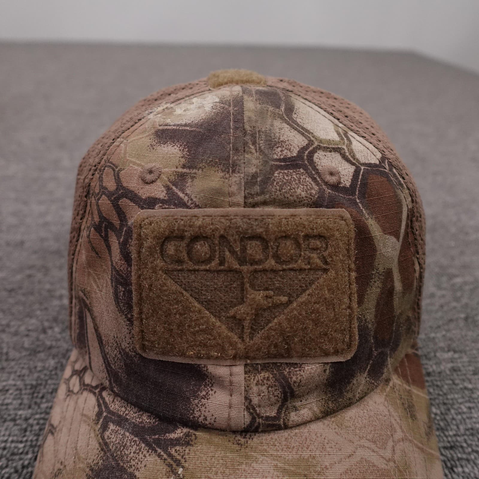 Condor Hat Cap Strap Back Mens One Size Brown Camo Patch Tactical Mesh Baseball - Thumbnail 2