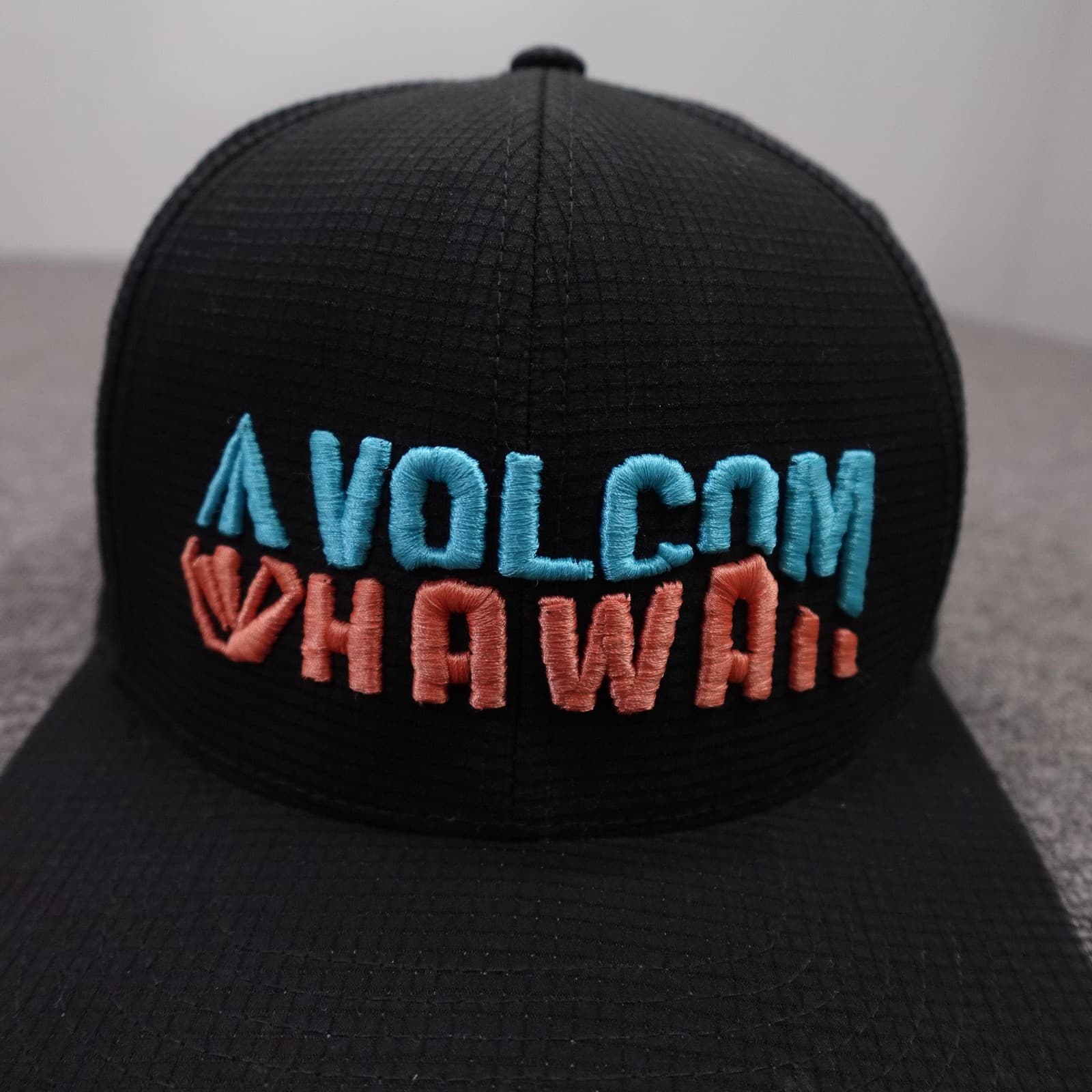Volcom Hat Cap Snap Back Mens One Size Black Hawaii Beach Surf Baseball Logo - Thumbnail 2