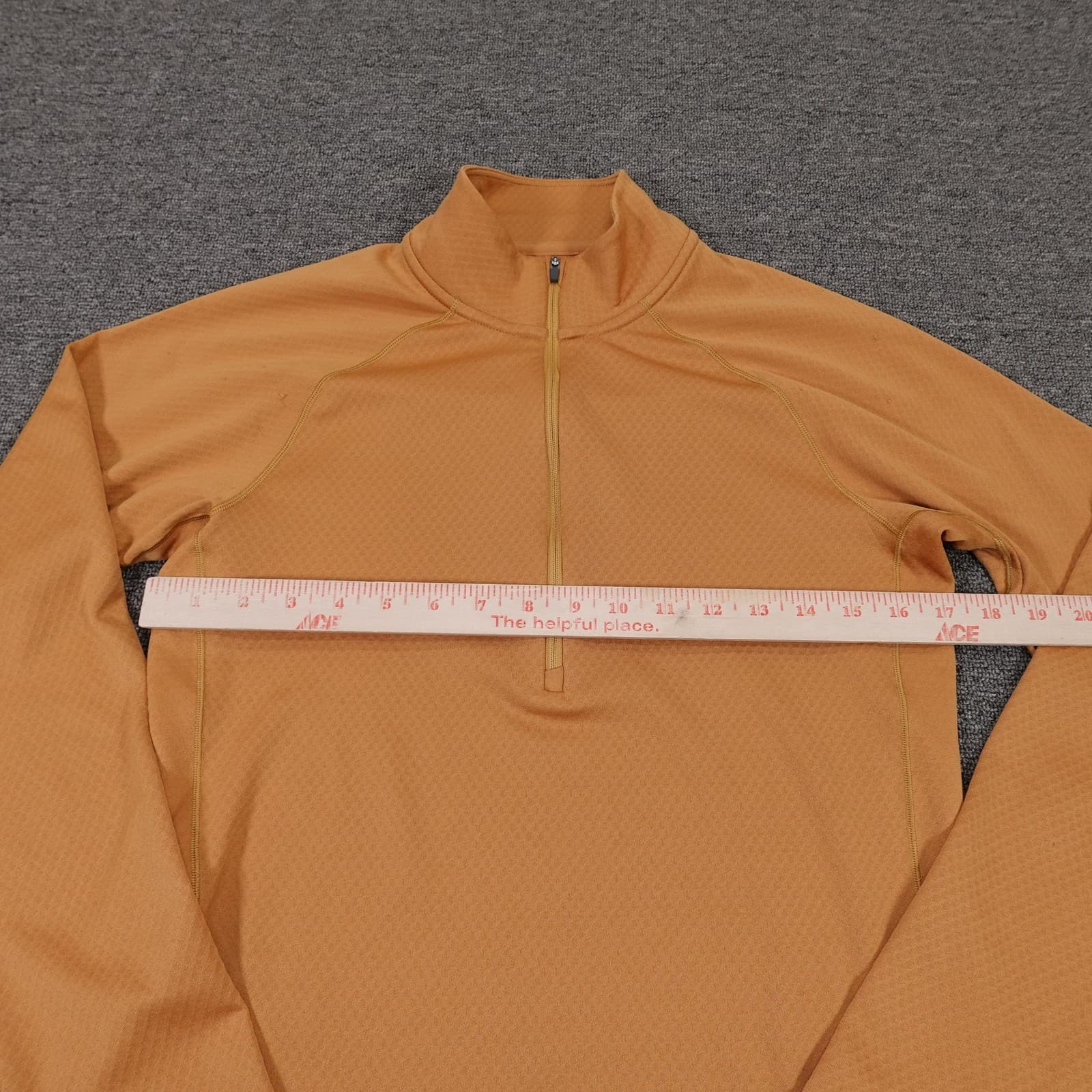 Patagonia Capilene Midweight Pullover Mens Small Orange 1/4 Zip Base Layer - Thumbnail 6