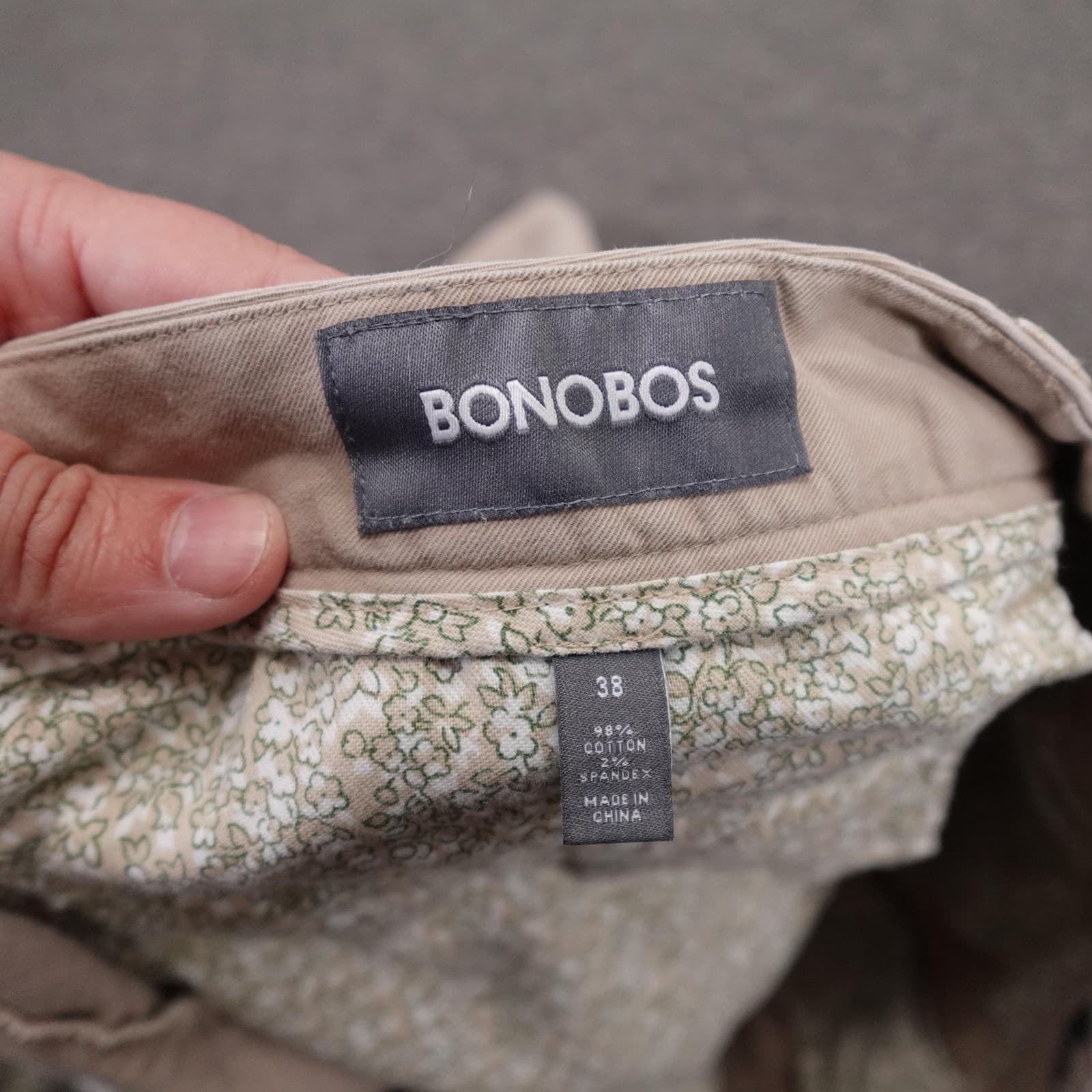 Bonobos Shorts Mens 38 Beige Chino Stretch 9 Inseam Casual Summer Wear - Thumbnail 5