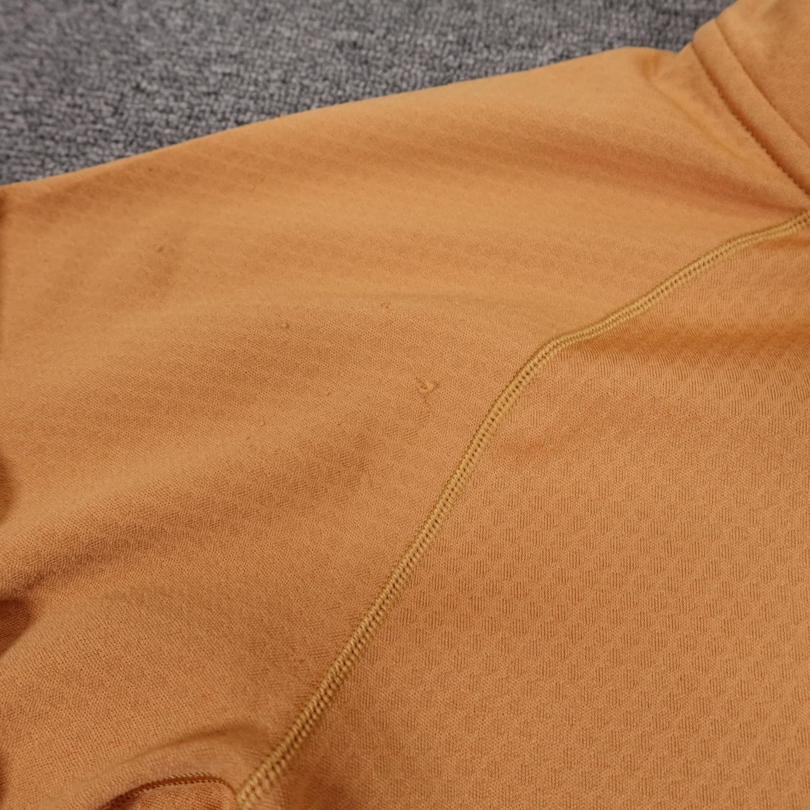 Patagonia Capilene Midweight Pullover Mens Small Orange 1/4 Zip Base Layer - Thumbnail 4