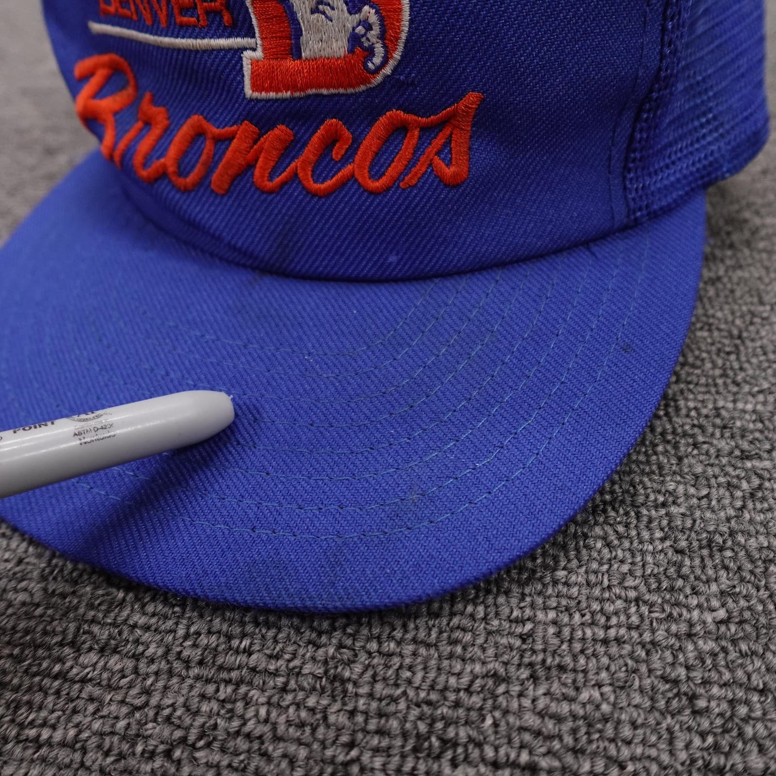 Vintage Denver Broncos Hat Cap Snap Back Mens One Size Blue NFL Football Trucker - Thumbnail 3