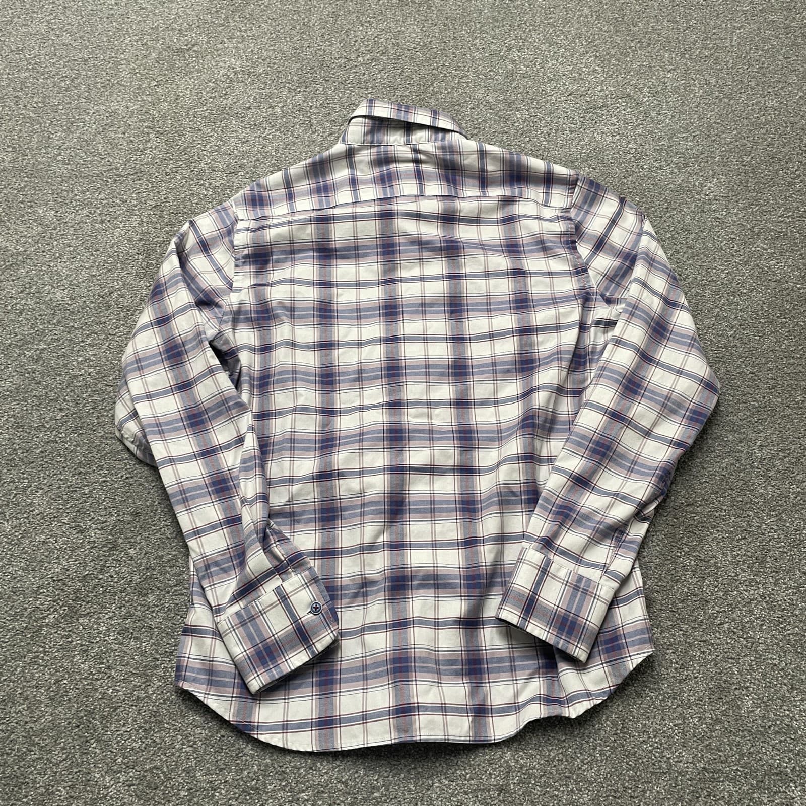 Twillory Shirt Mens Medium Blue Red Plaid Untuckable Button Down Long Sleeve - Thumbnail 7