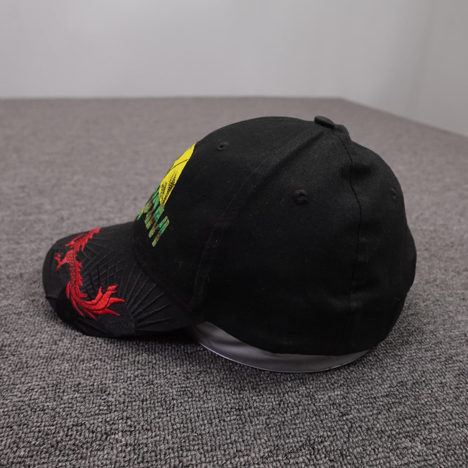 Eagle Crest Hat Cap Strap Back Mens One Size Black Vietnam Nam Vet Dragon - Thumbnail 2