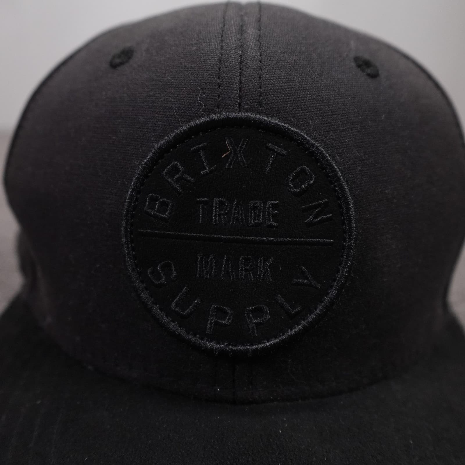 Brixton Hat Cap Snap Back Mens One Size Black Twill Baseball Patch Logo - Thumbnail 2