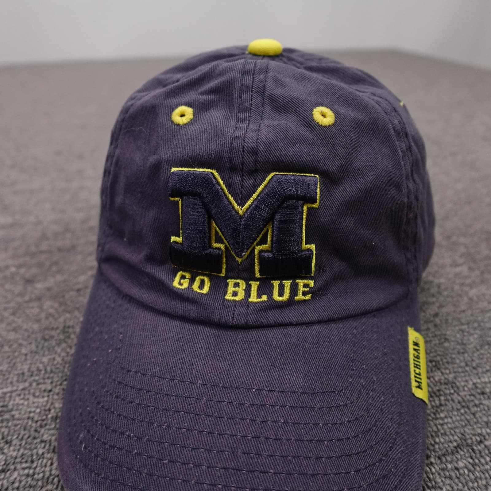 Michigan Wolverines Hat Strap Back Mens One Size Blue NCAA Football Top Of World - Thumbnail 2