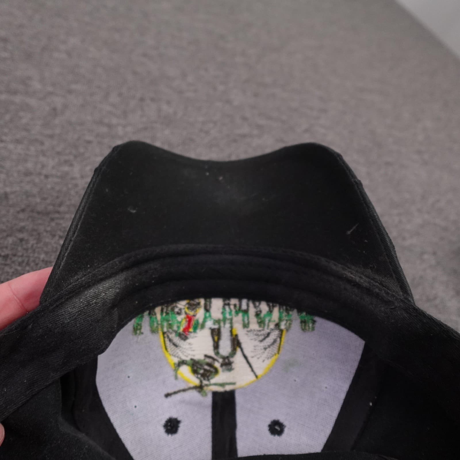 Eagle Crest Hat Cap Strap Back Mens One Size Black Vietnam Nam Vet Dragon - Thumbnail 6