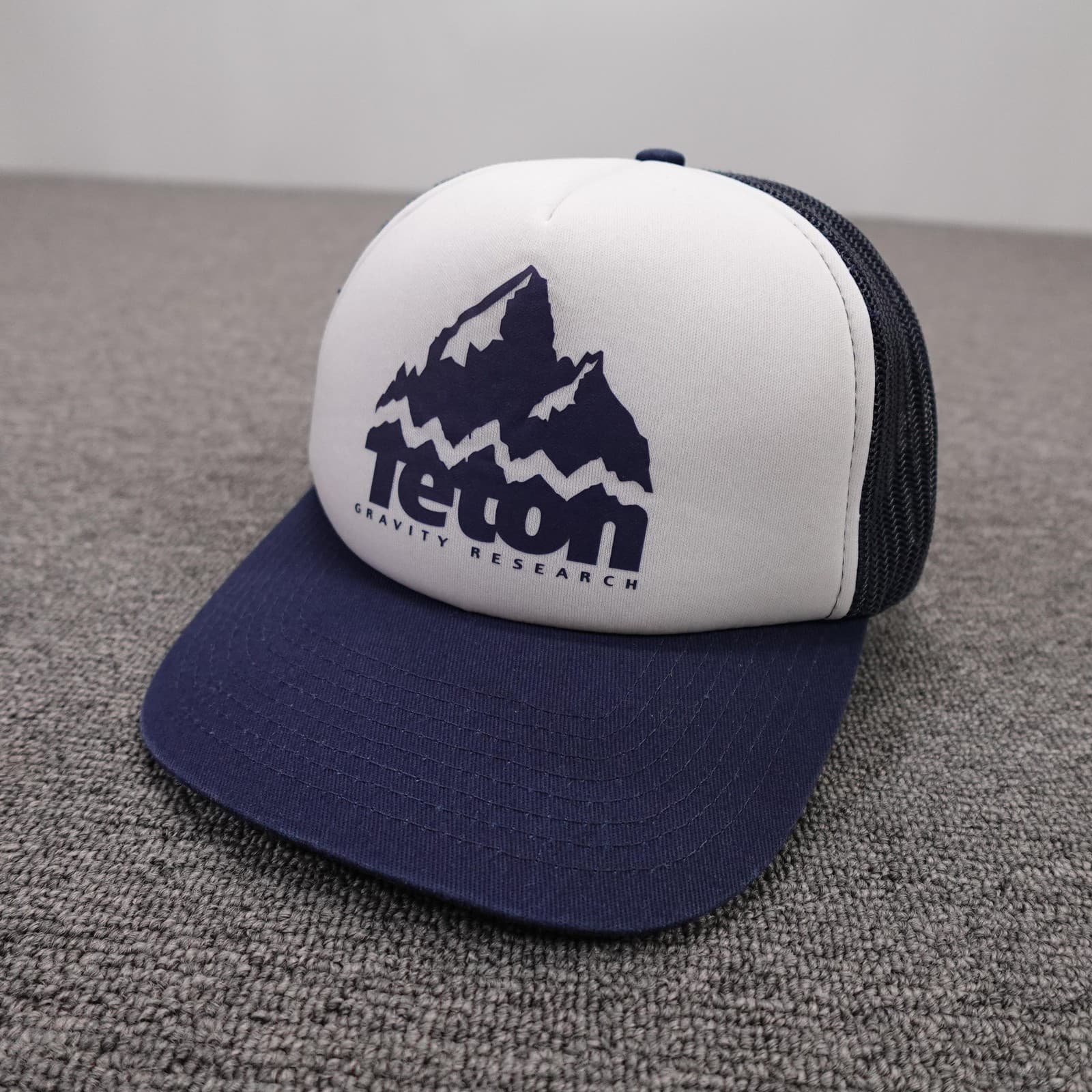 Teton Gravity Research Hat Cap Snap Back Mens One Size Blue Mesh Trucker Foam