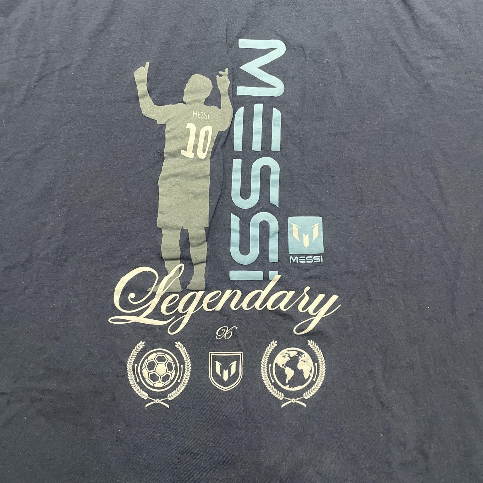 Messi Collection Shirt Mens 2XL Navy Legendary Graphic Soccer Football T-Shirt - Thumbnail 2